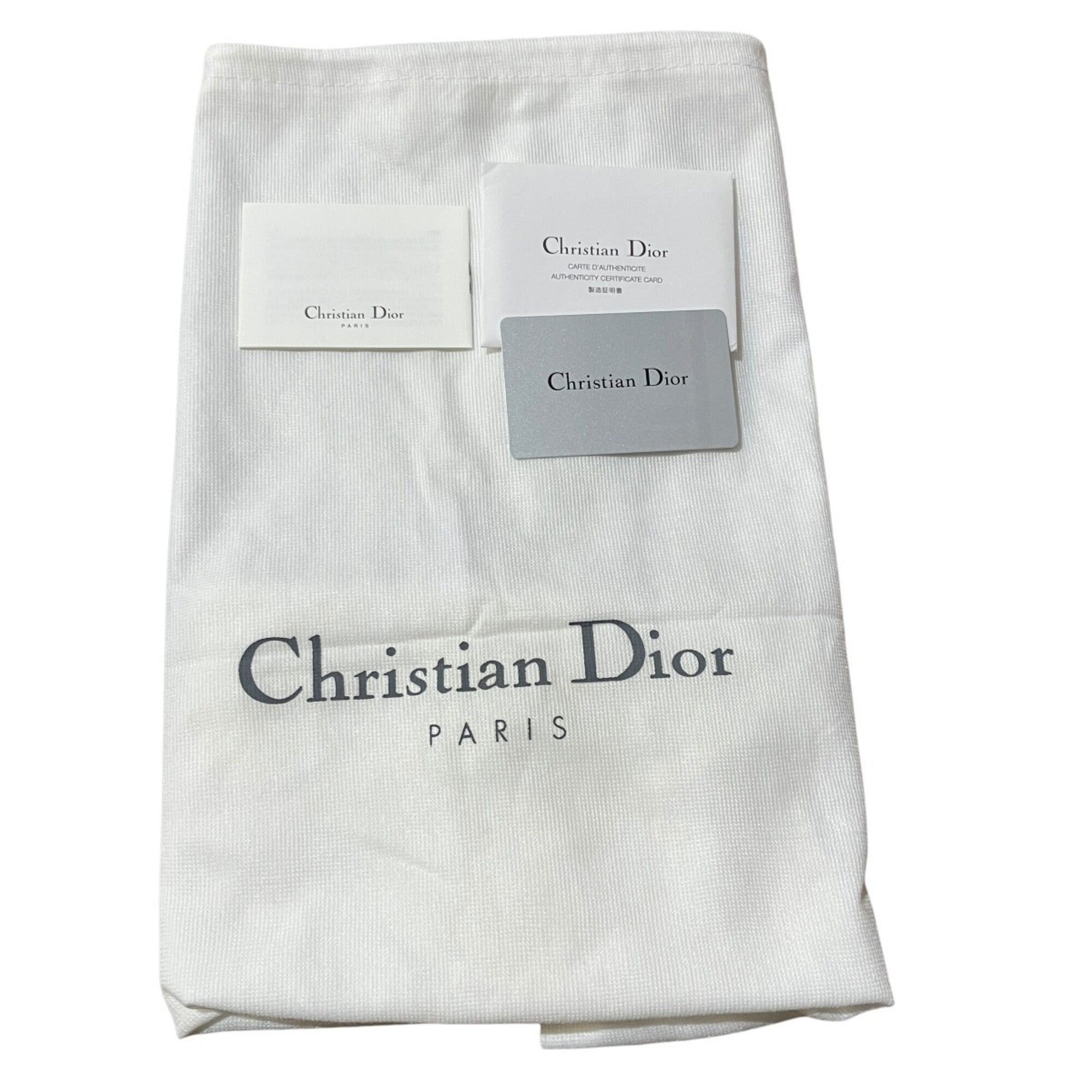 Christian Dior Navy Canvas Leather Shoulder Bag (Pre-Owned)