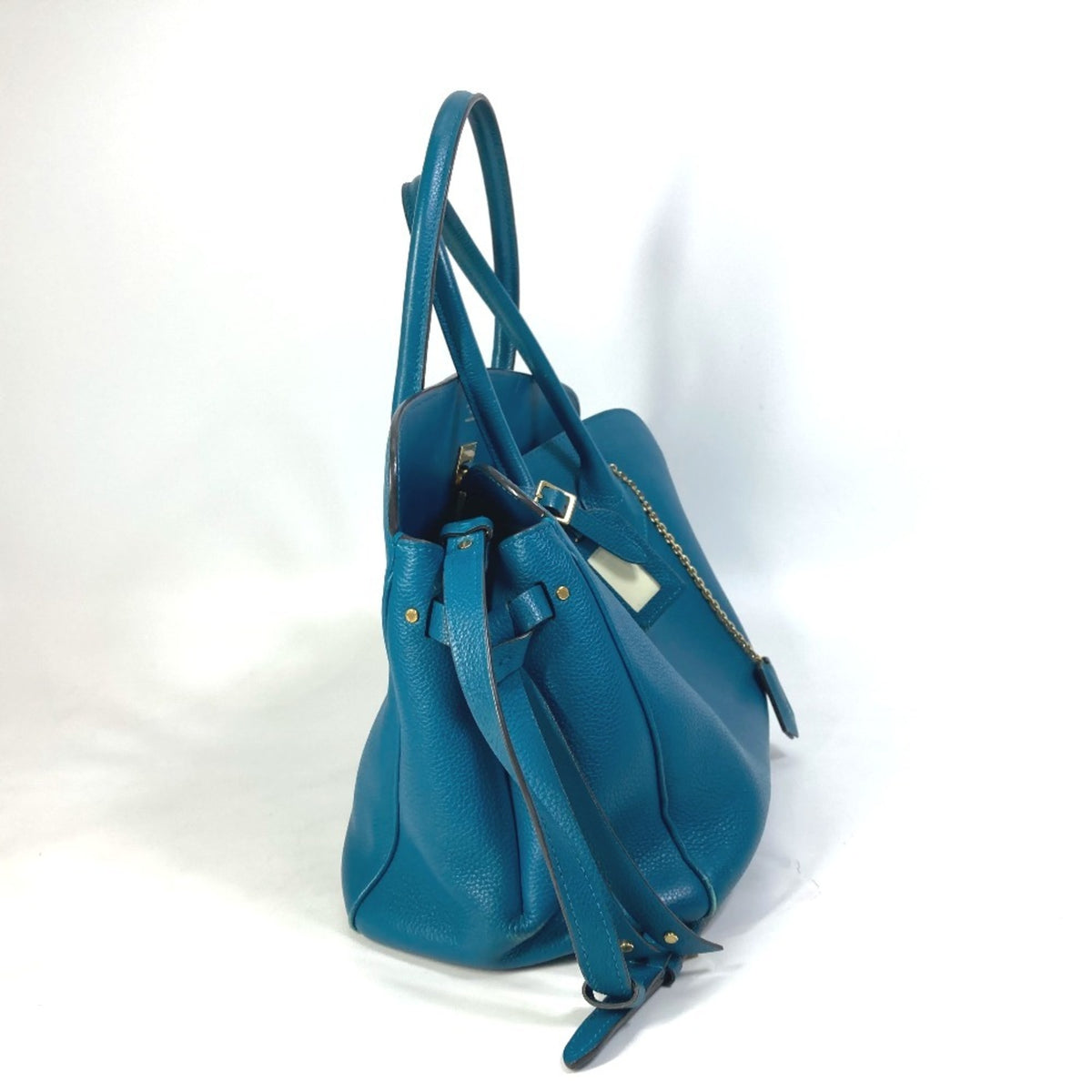 Louis Vuitton Blue Leather Handbag Shoulder Bag Tote Bag (Pre-Owned)