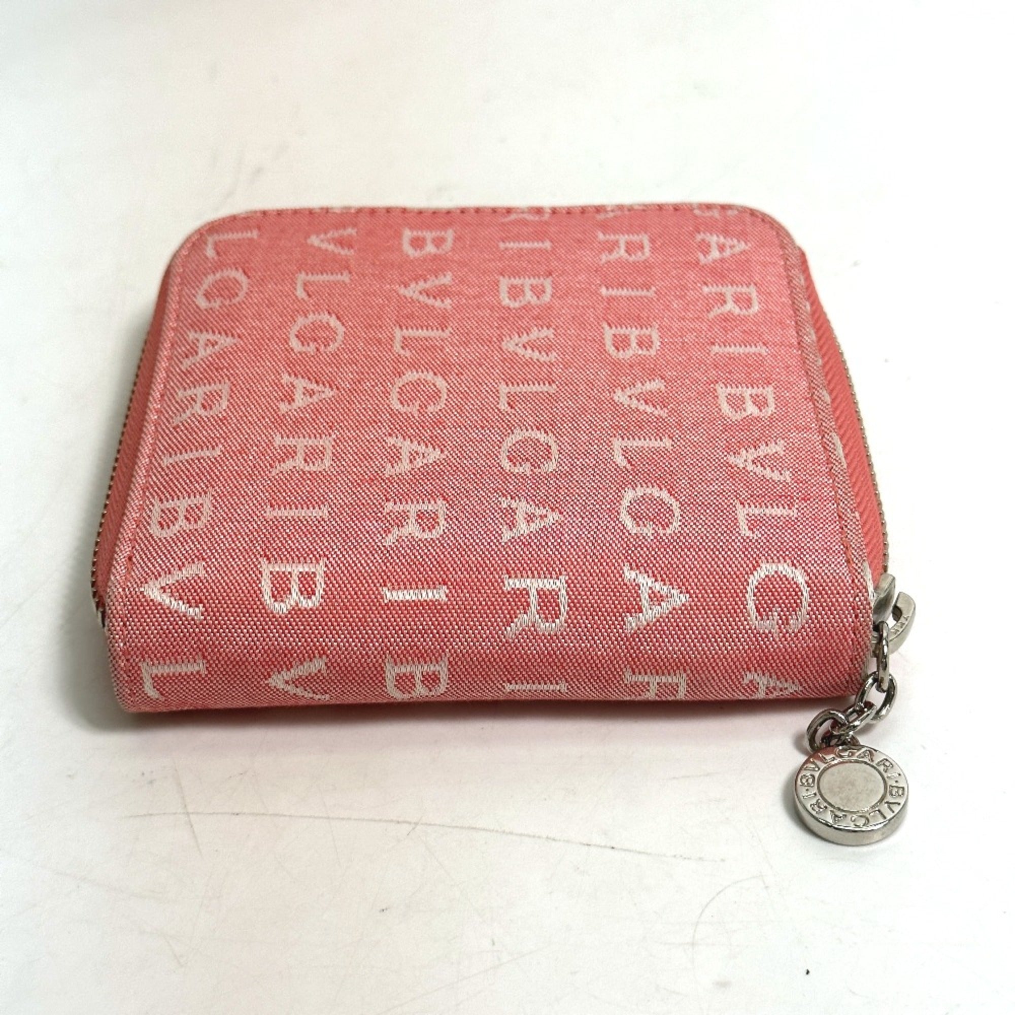 Bvlgari Pink Cloth Wallet (Bi-Fold) (Pre-Owned)