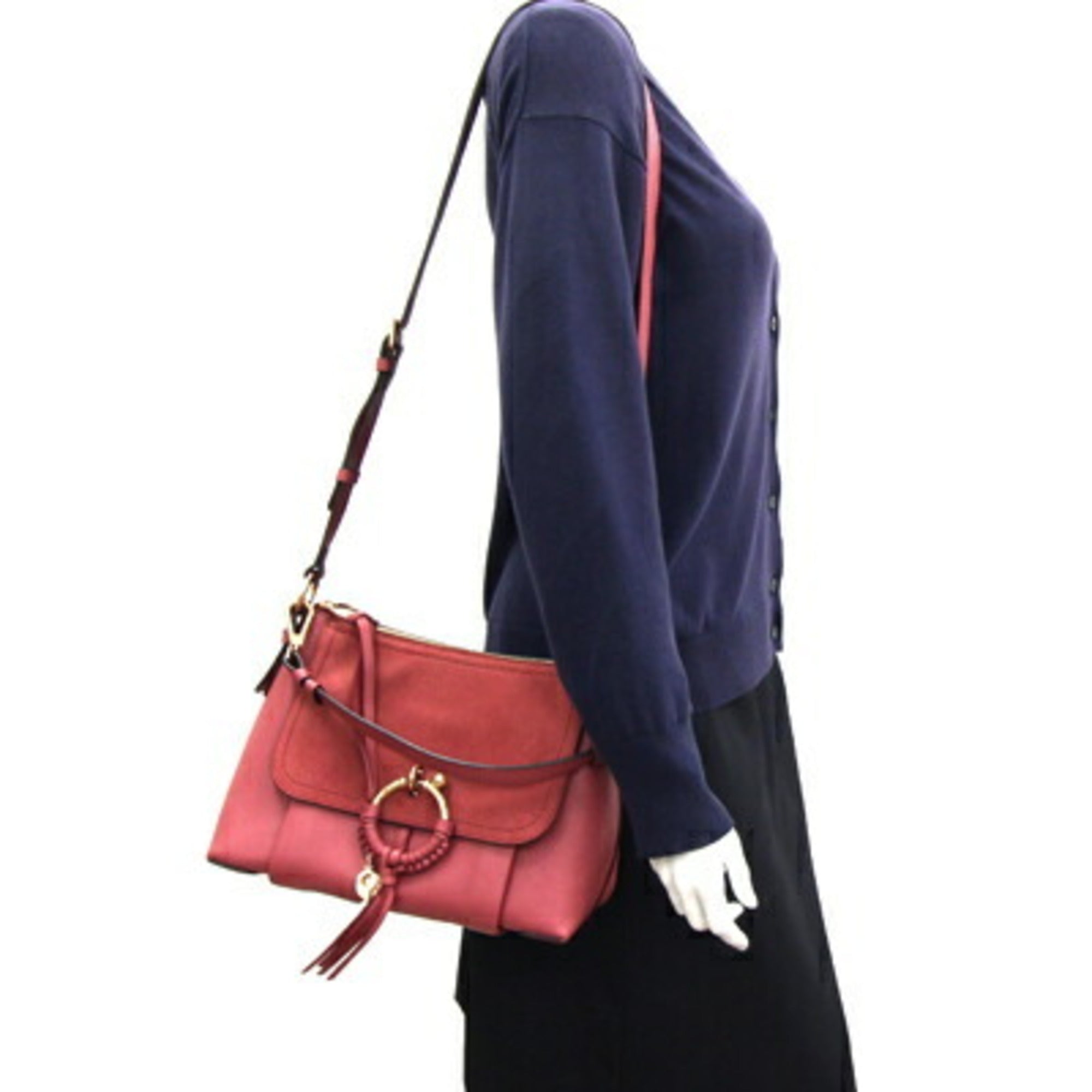 See By Chloé Pink Leather Suede Shoulder Bag (Pre-Owned)