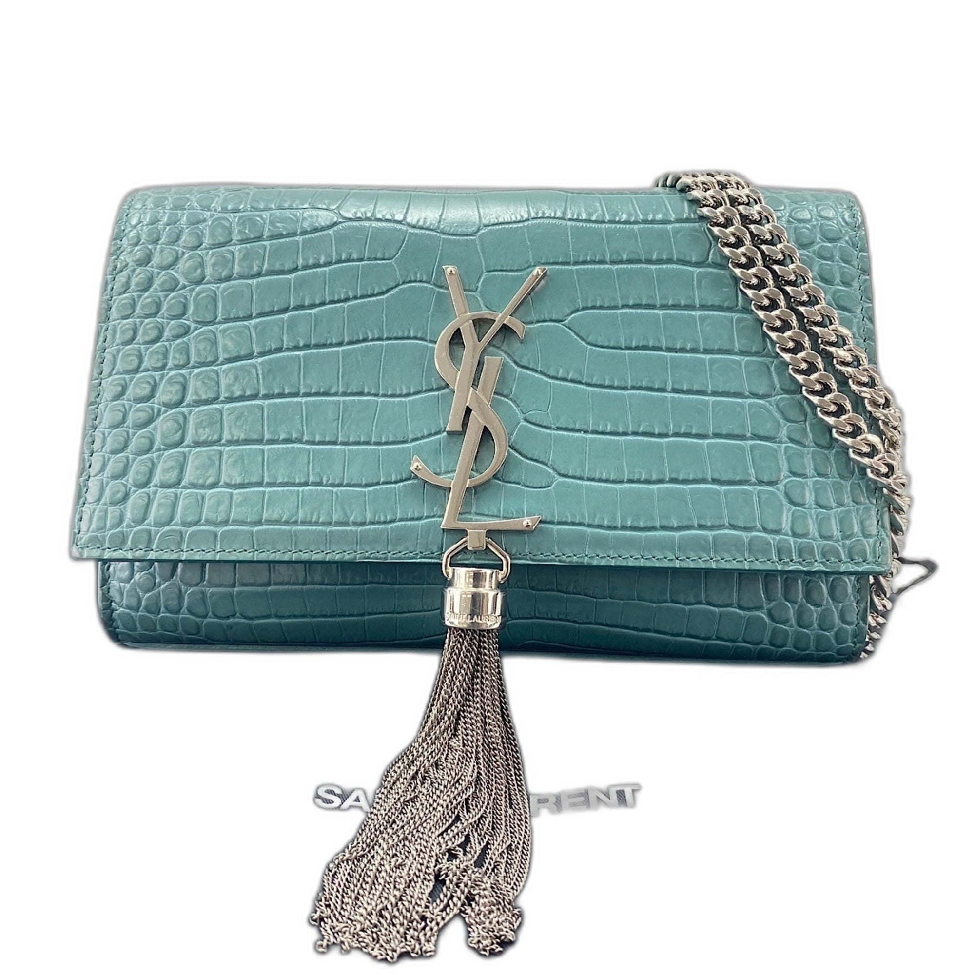 Yves Saint Laurent Green Leather Shoulder Bag (Pre-Owned)