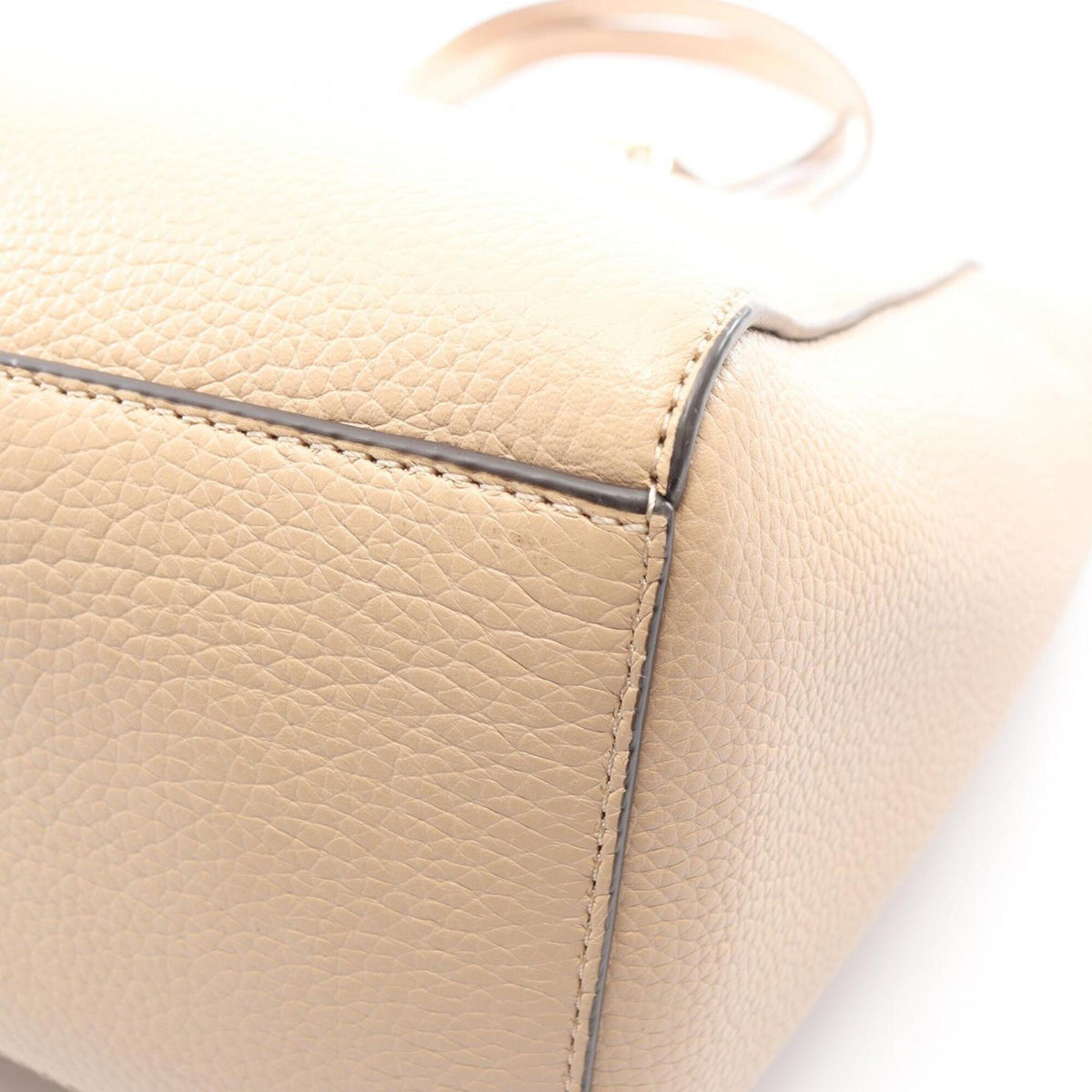 Michael Kors Beige Leather Handbag Tote Bag Weekend Bag (Pre-Owned)