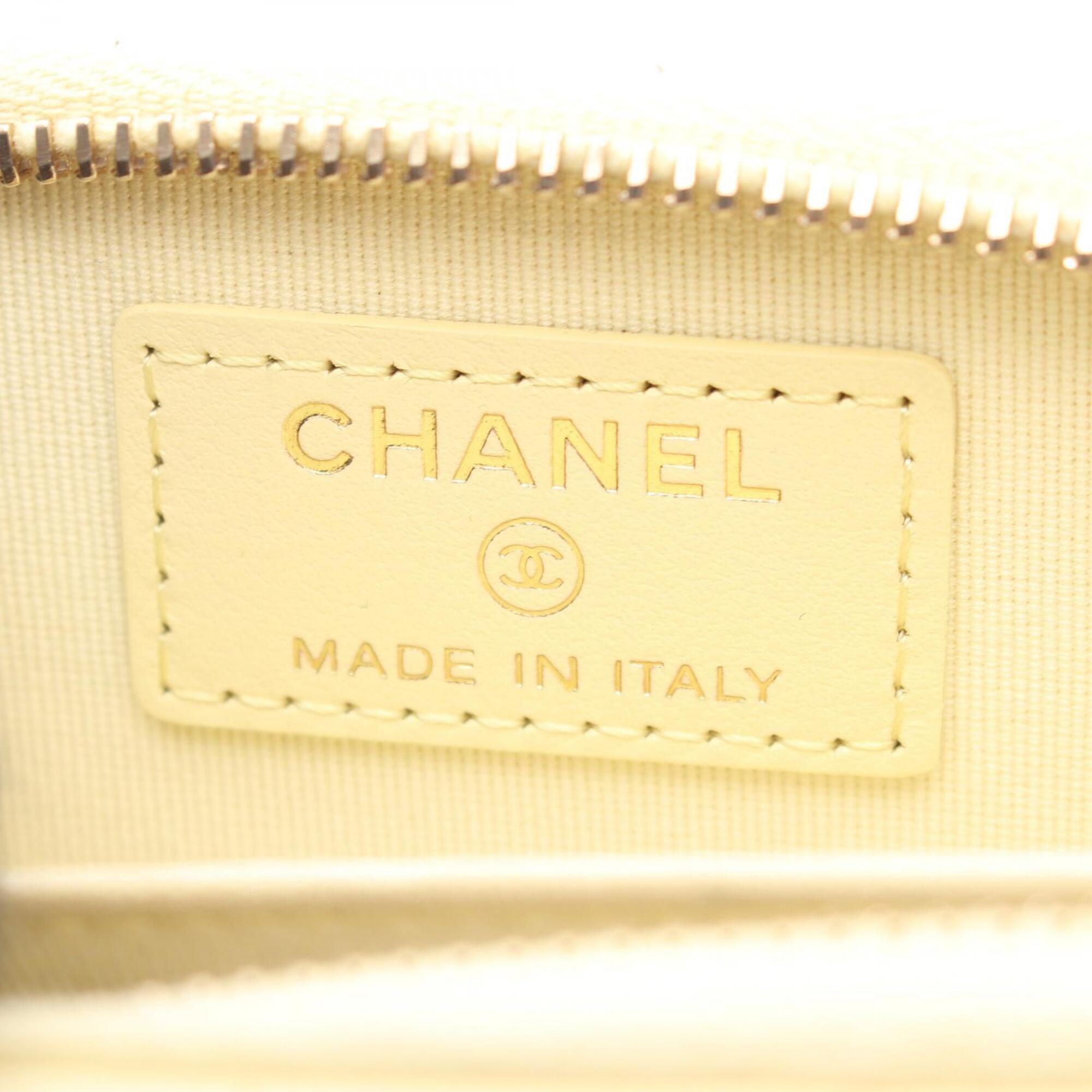 Chanel Yellow Leather Coin Purse/Coin Case (Pre-Owned)