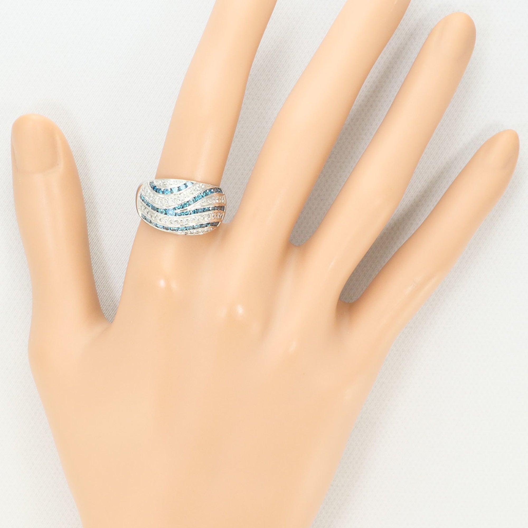 Unbranded Blue Platinum Platinum 900 Band Ring (Pre-Owned)