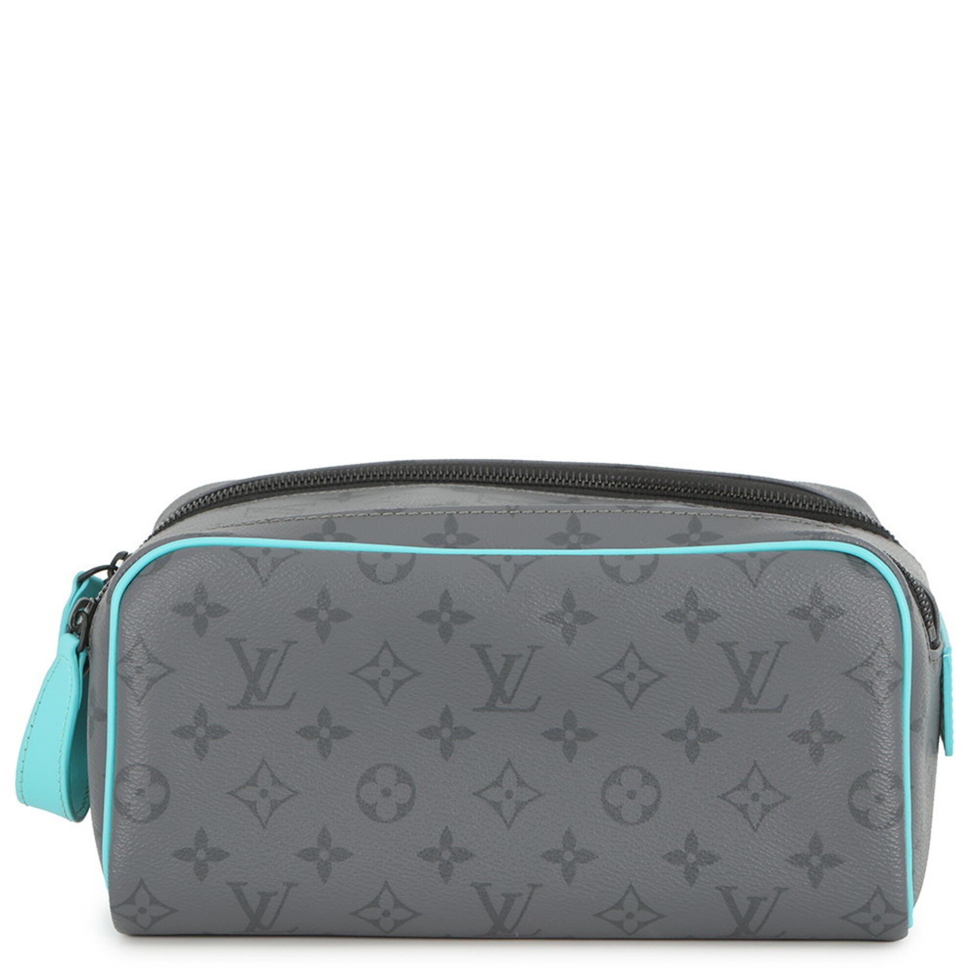 Louis Vuitton Black Noir Turquoise Monogram Eclipse Clutch Bag (Pre-Owned)