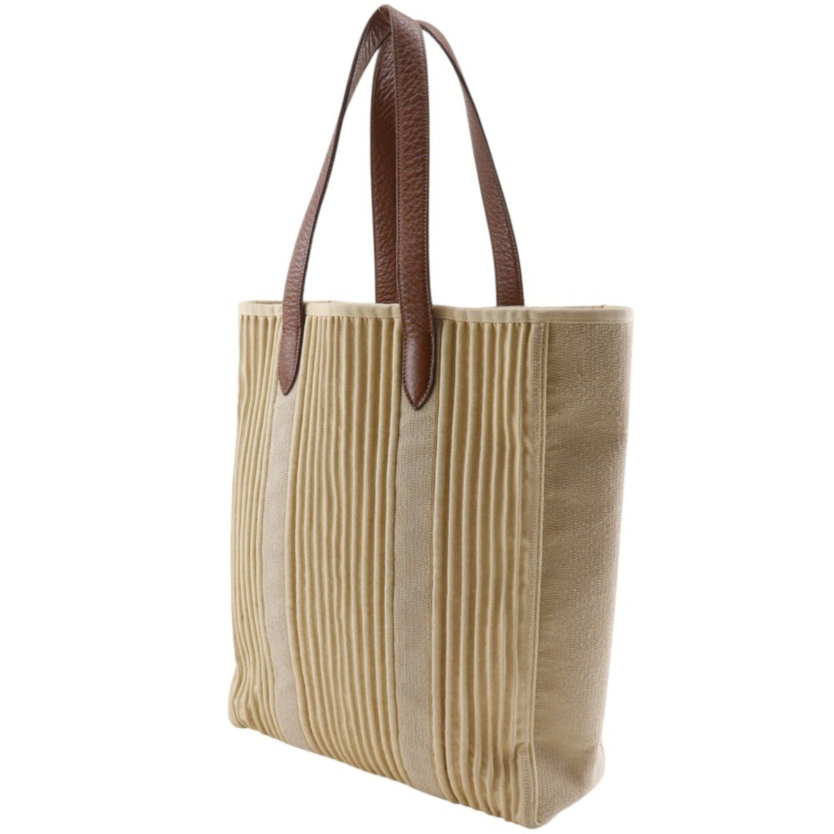Hermes Beige Canvas Tote Bag (Pre-Owned)