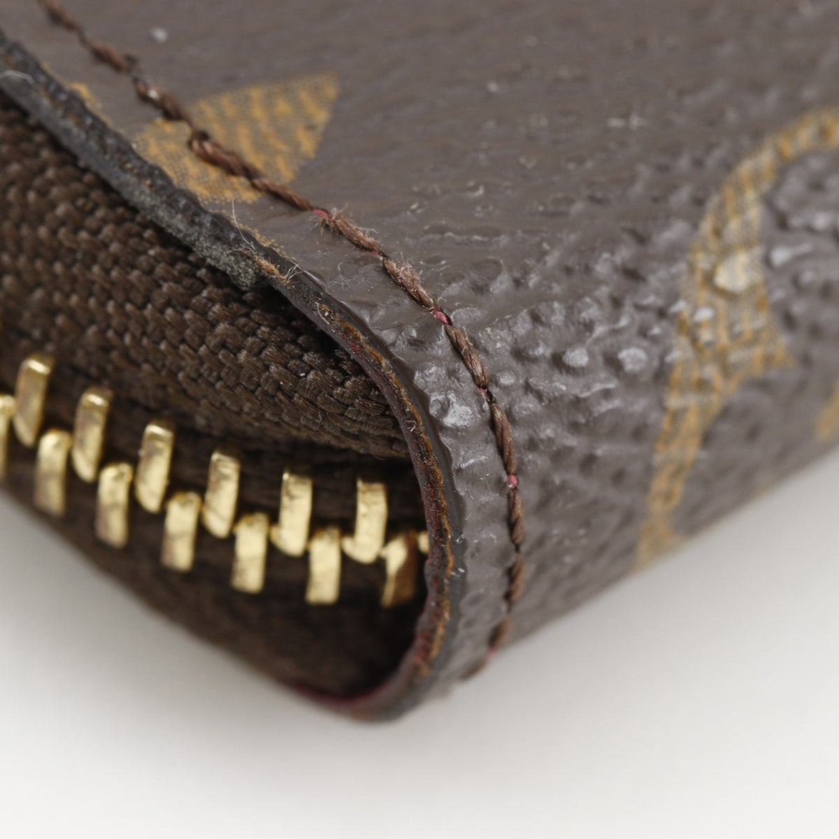 Louis Vuitton Brown Fuchsia Galle Monogram Red Color Monogram Long Wallet (Bi-Fold) (Pre-Owned)