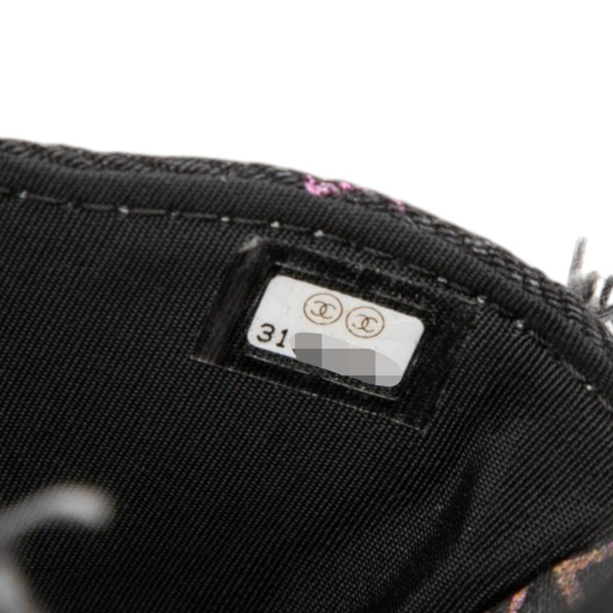 Chanel Matelasse Black Multi-Color Denim Pochette Shoulder Bag (Pre-Owned)