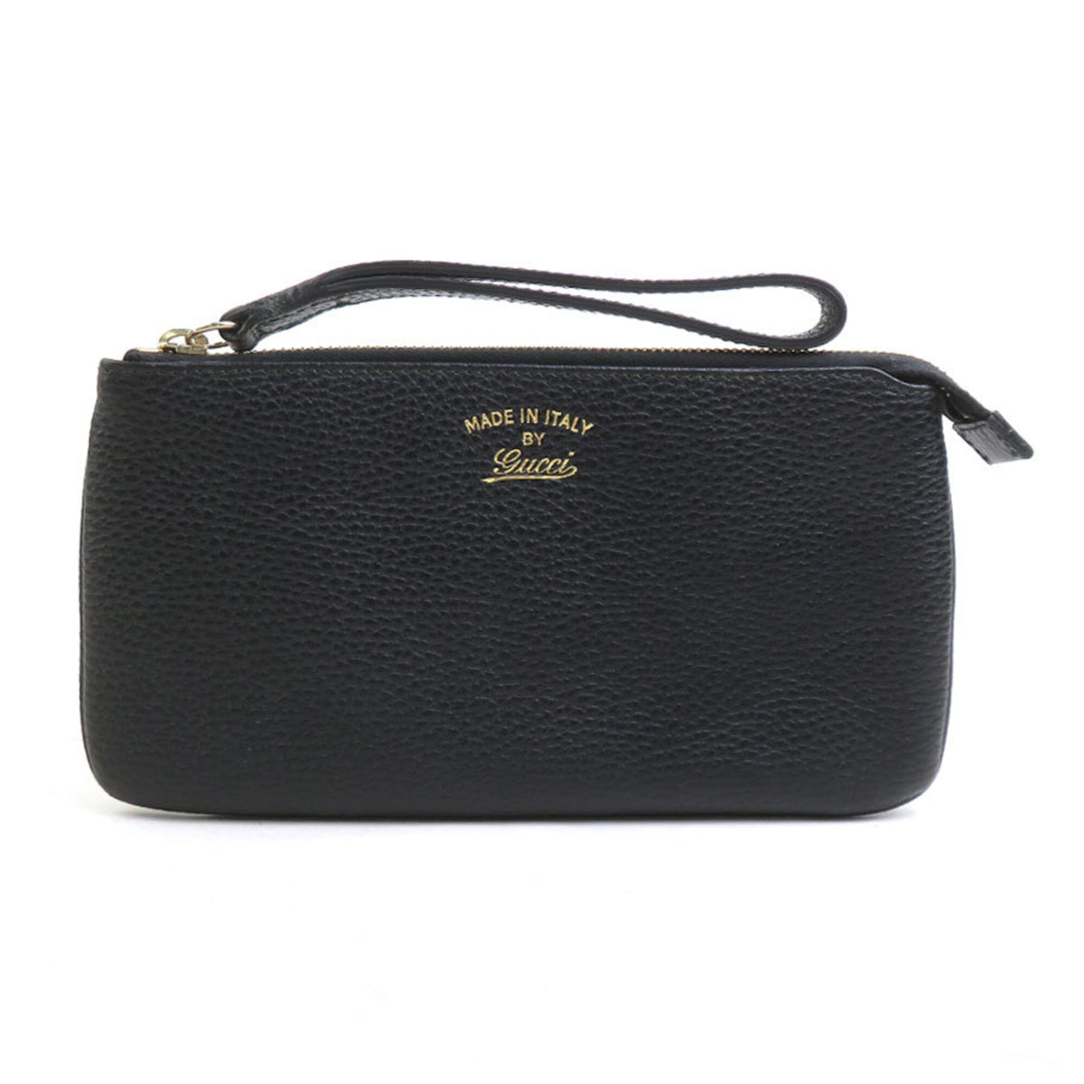 Gucci Black Leather Clutch Bag Pouch (Pre-Owned)