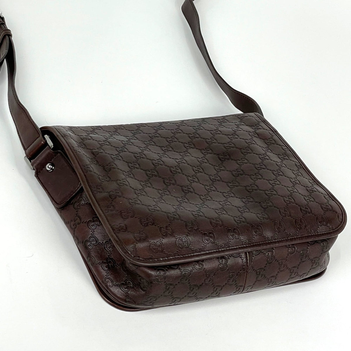 Gucci Brown Leather Shoulder Bag (Pre-Owned)