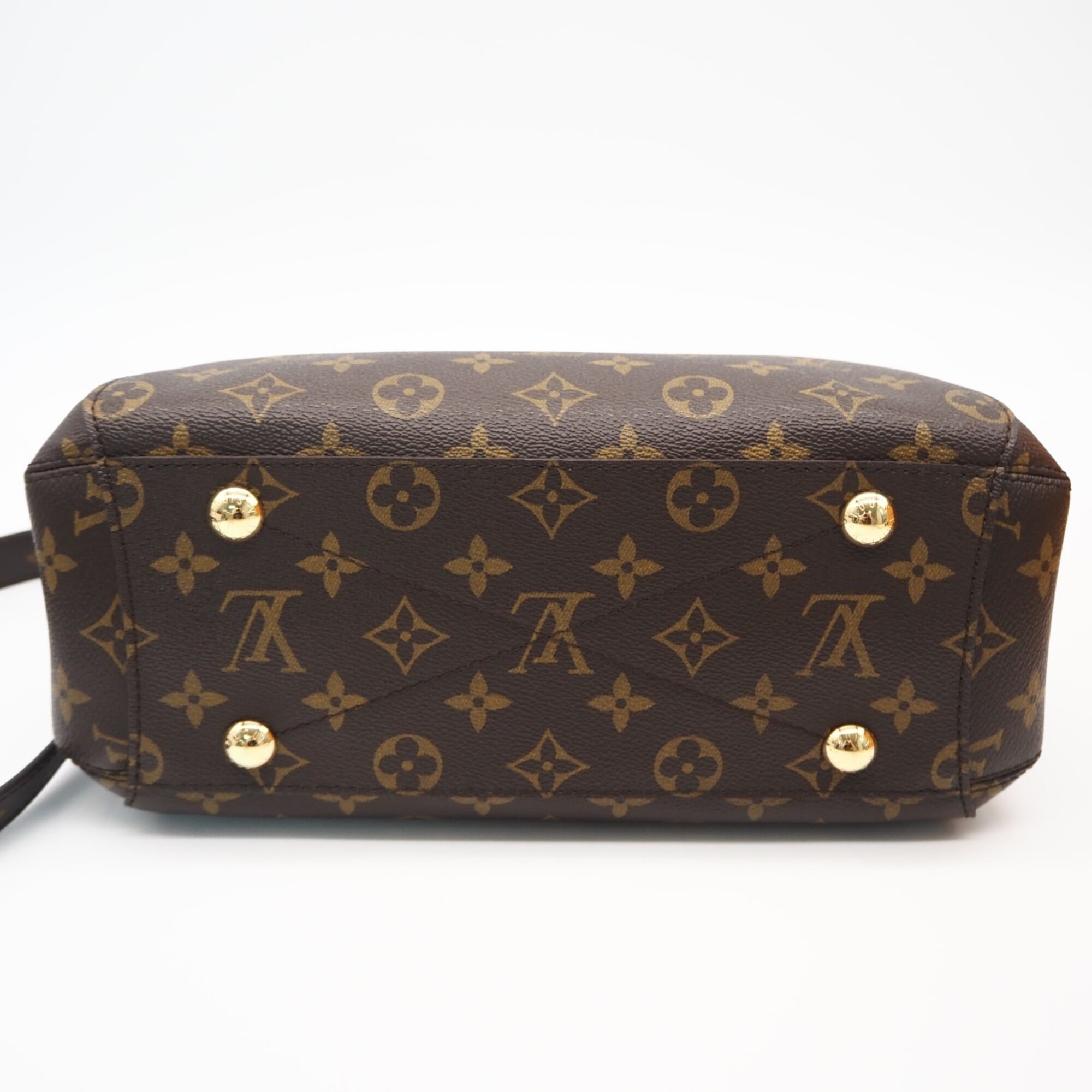Louis Vuitton Beige Brown Coated Canvas Handbag Shoulder Bag (Pre-Owned)