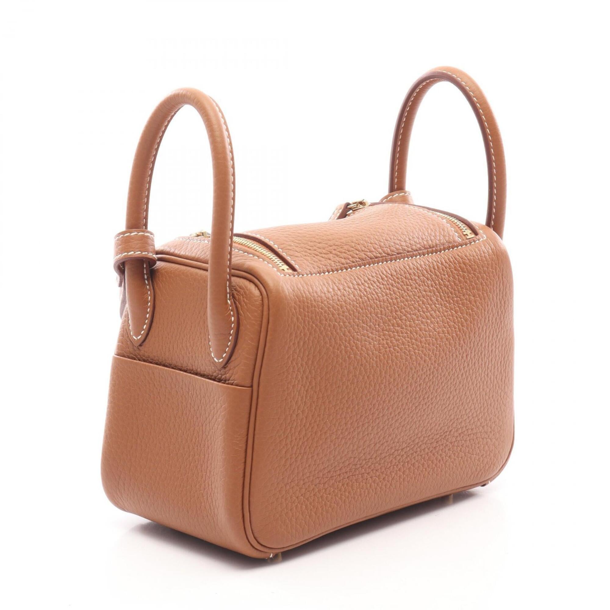 Hermes Brown Taurillon Clemence Leather Handbag Shoulder Bag (Pre-Owned)