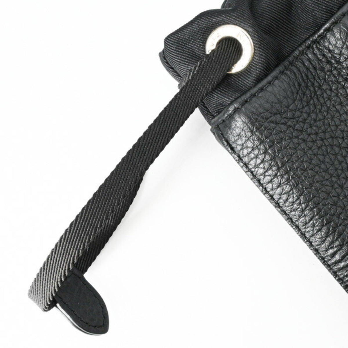 Louis Vuitton Black Leather Pouch Tote Bag (Pre-Owned)