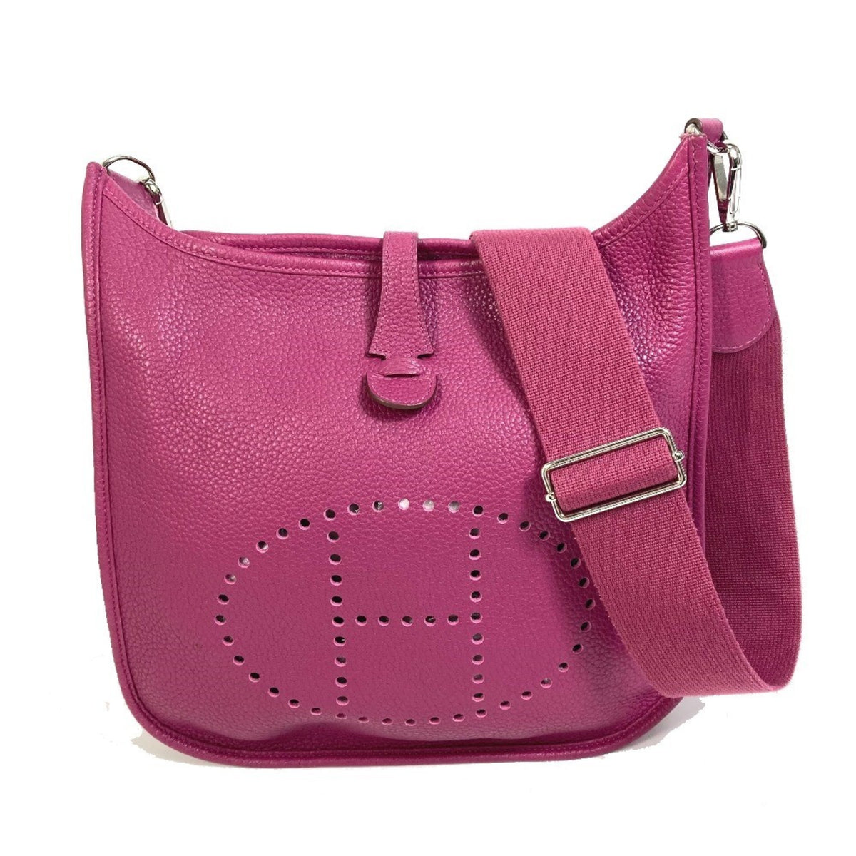 Hermes Purple Tosca Taurillon Clemence Leather Shoulder Bag (Pre-Owned)