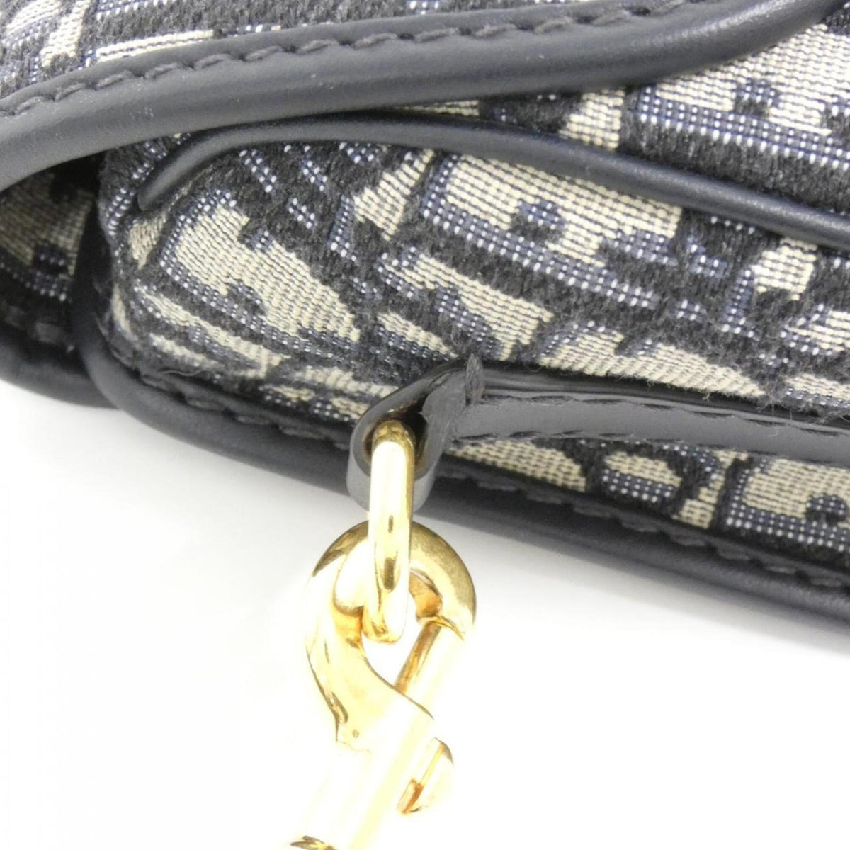 Christian Dior Blue Canvas Leather Shoulder Bag (Pre-Owned)