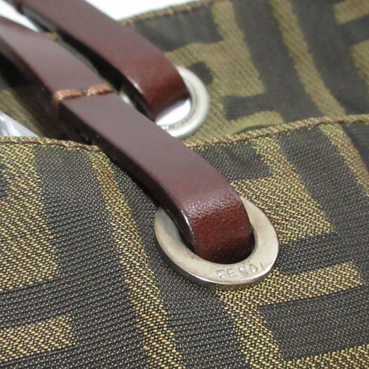 Fendi Zucca Brown Canvas Tote Bag (Pre-Owned)