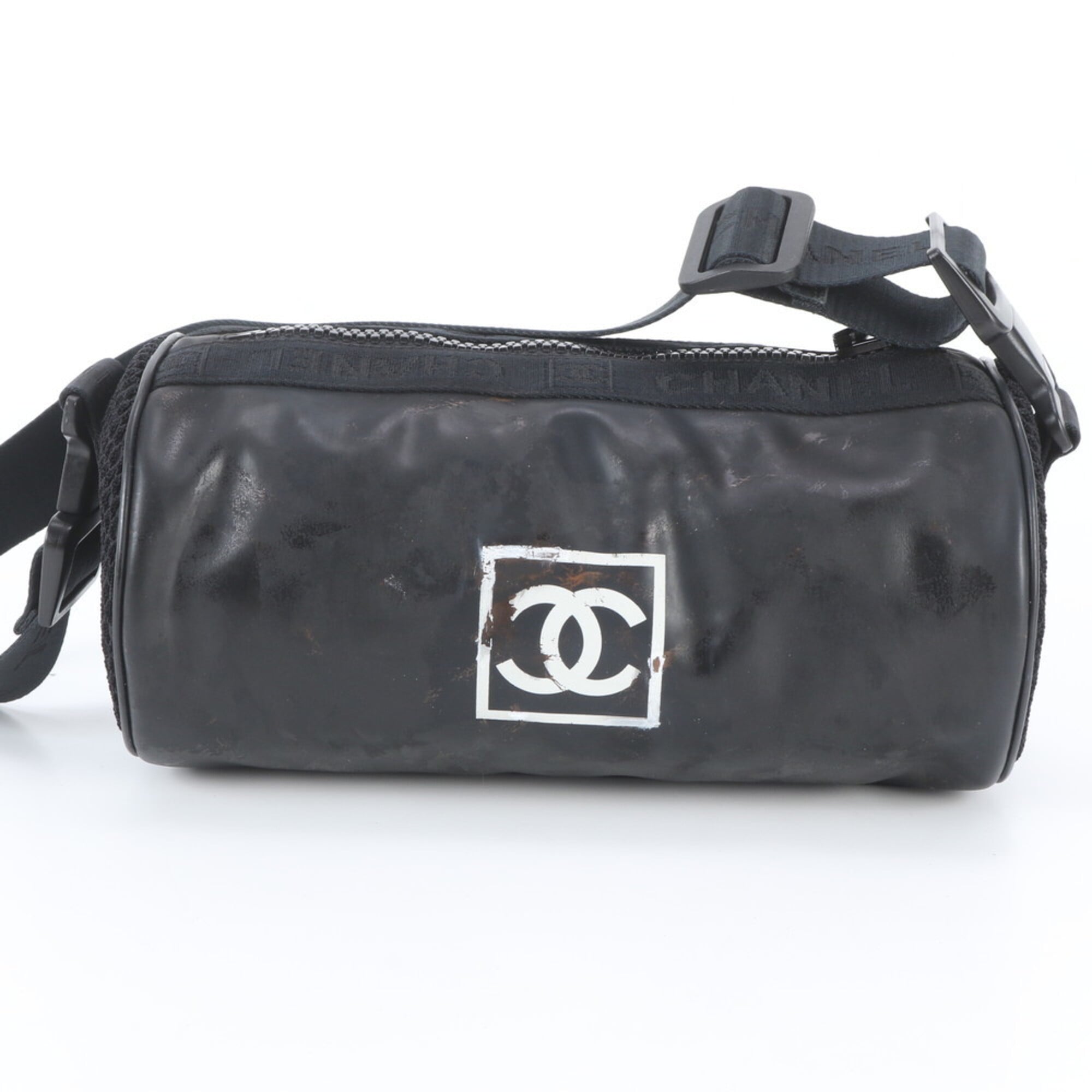 Chanel Black White Handbag Shoulder Bag Tote Bag (Pre-Owned)