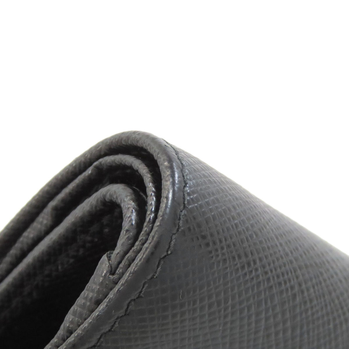 Prada Saffiano Black Leather Wallet (Bi-Fold) (Pre-Owned)