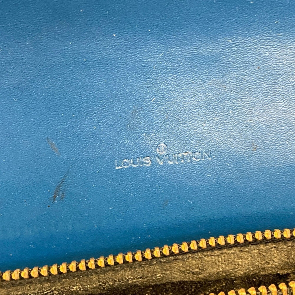 Louis Vuitton Black Blue Leather Shoulder Bag (Pre-Owned)