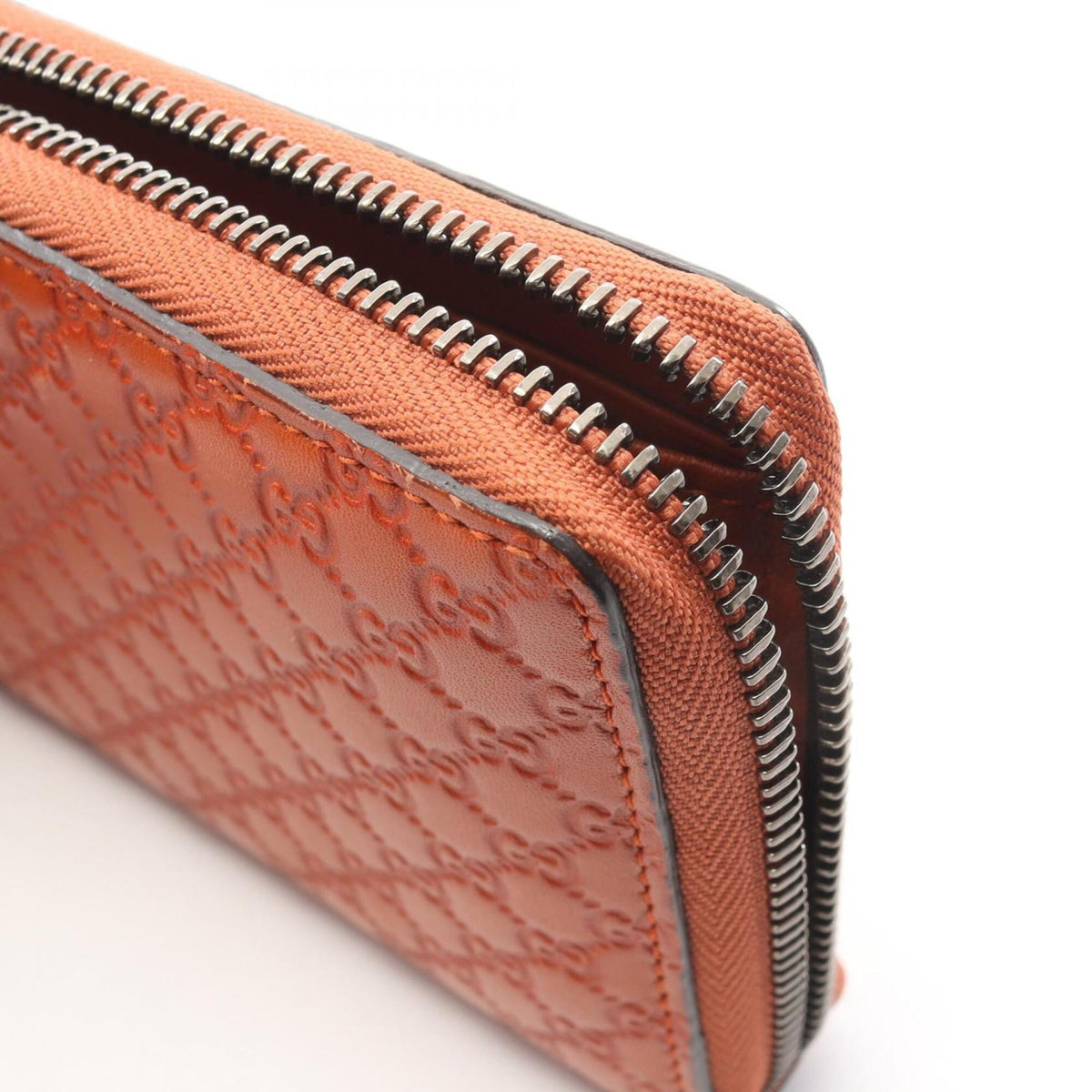 Gucci Orange Leather Long Wallet (Bi-Fold) (Pre-Owned)