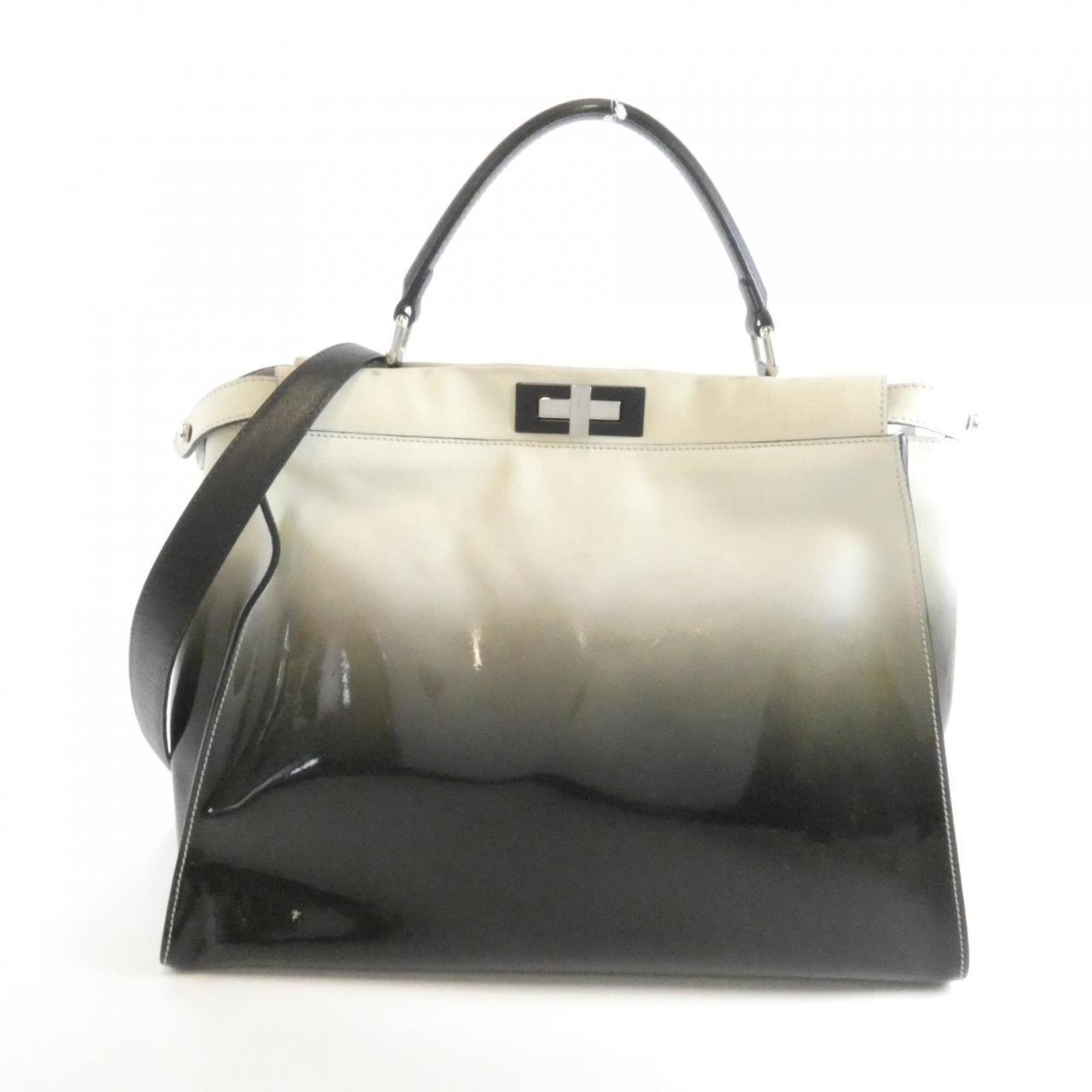 Fendi Black Ivory Leather Handbag (Pre-Owned)
