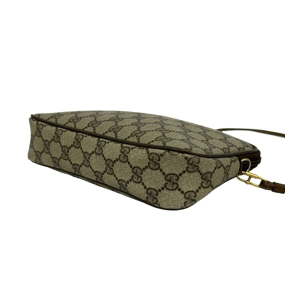 Gucci Brown Leather Pvc Pochette Shoulder Bag (Pre-Owned)