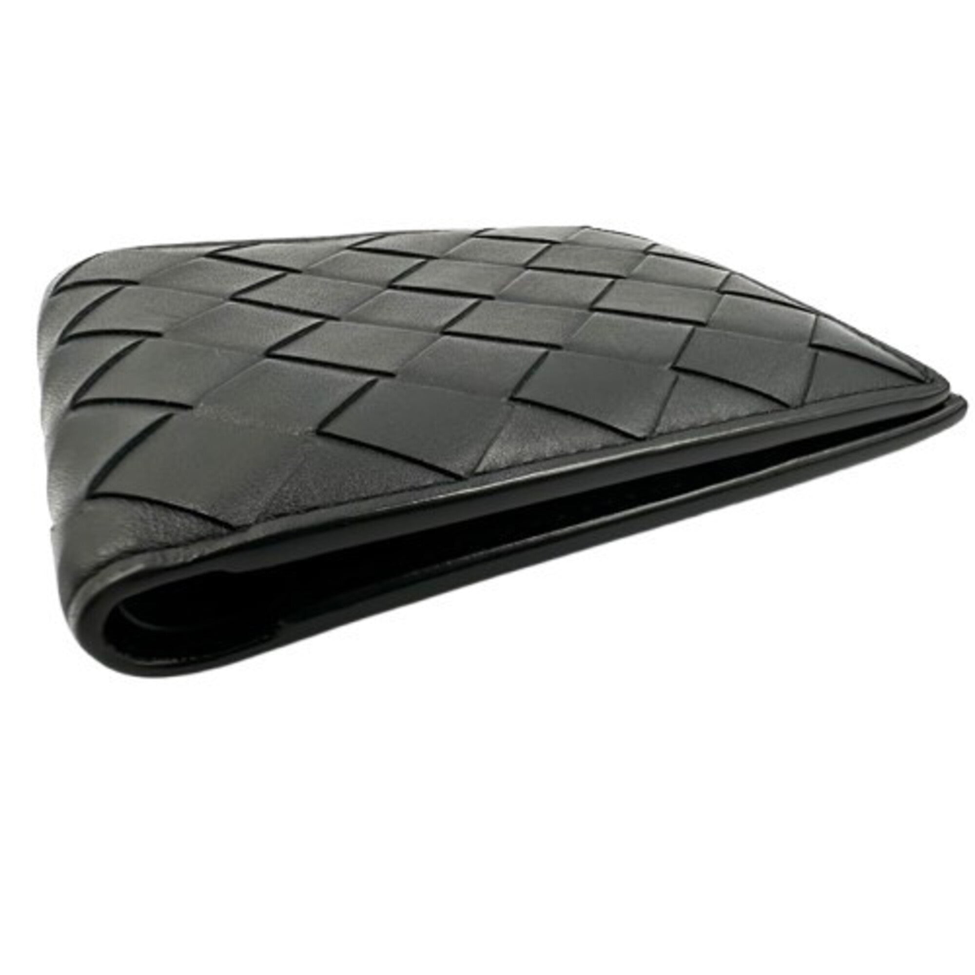 Bottega Veneta Black Leather Wallet (Bi-Fold) (Pre-Owned)