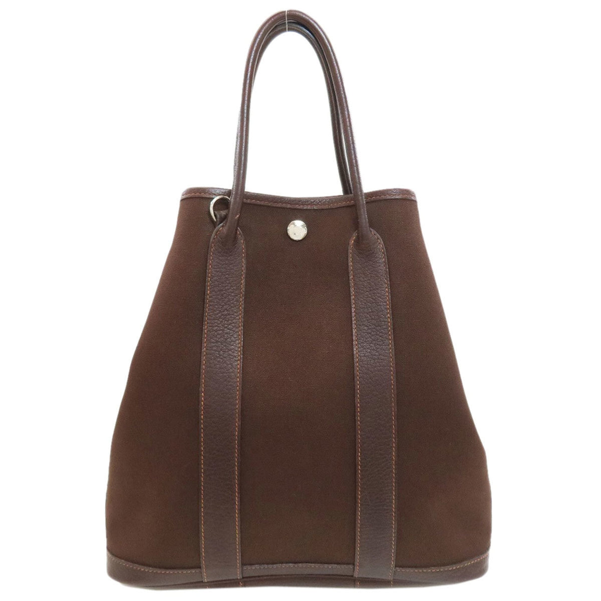Hermes Dark Brown Leather Handbag (Pre-Owned)