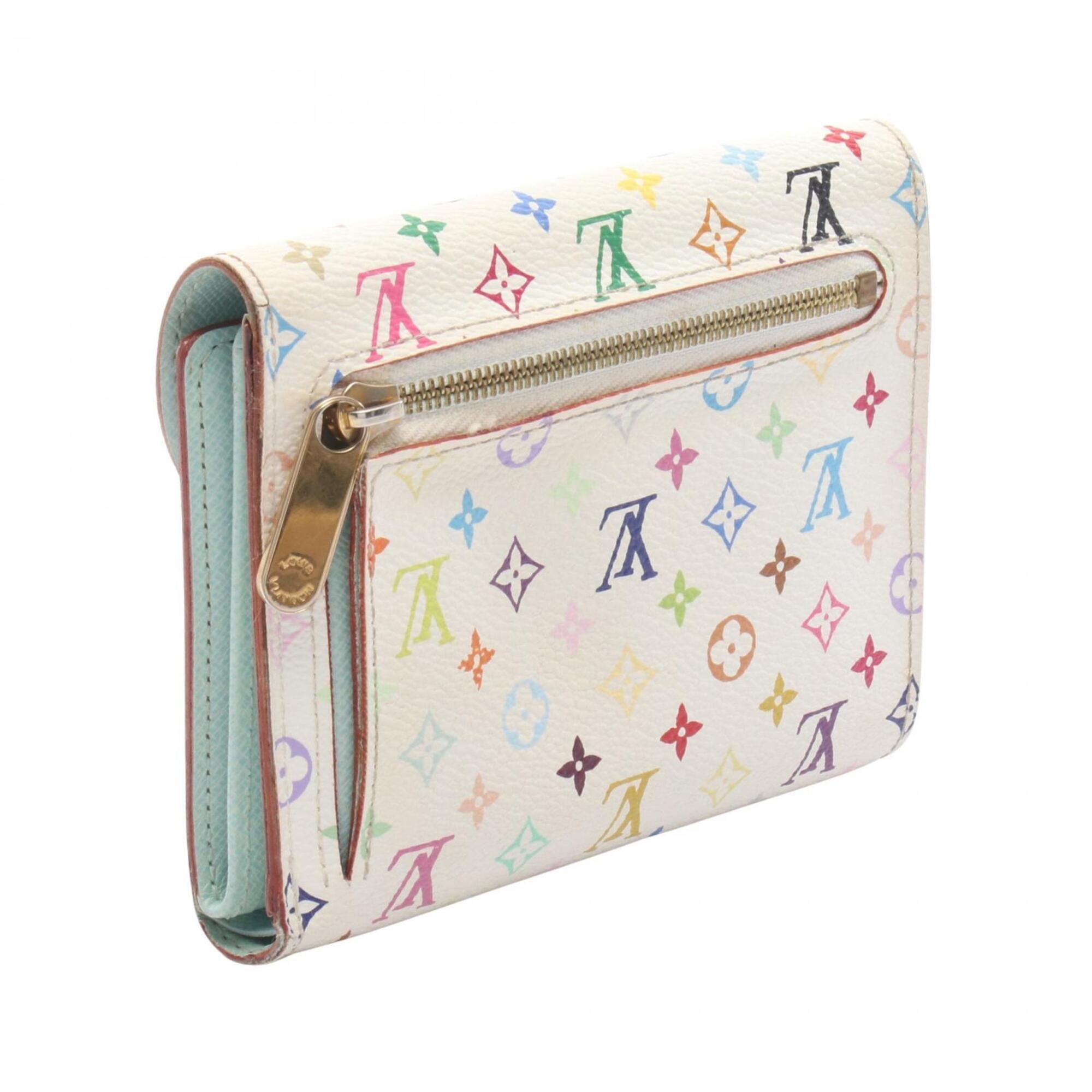 Louis Vuitton Blanc Multi-Color White Pvc Wallet (Tri-Fold) (Pre-Owned)