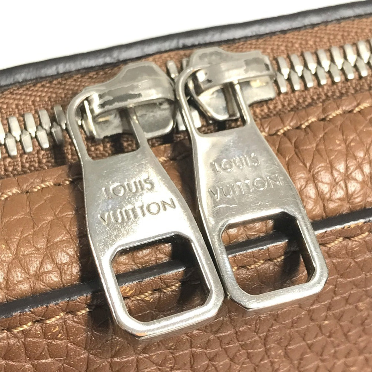 Louis Vuitton Brown Leather Briefcase Handbag Tote Bag (Pre-Owned)