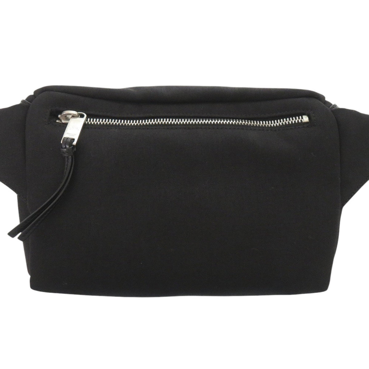 Yves Saint Laurent Black Cotton Leather Fanny Pack (Pre-Owned)