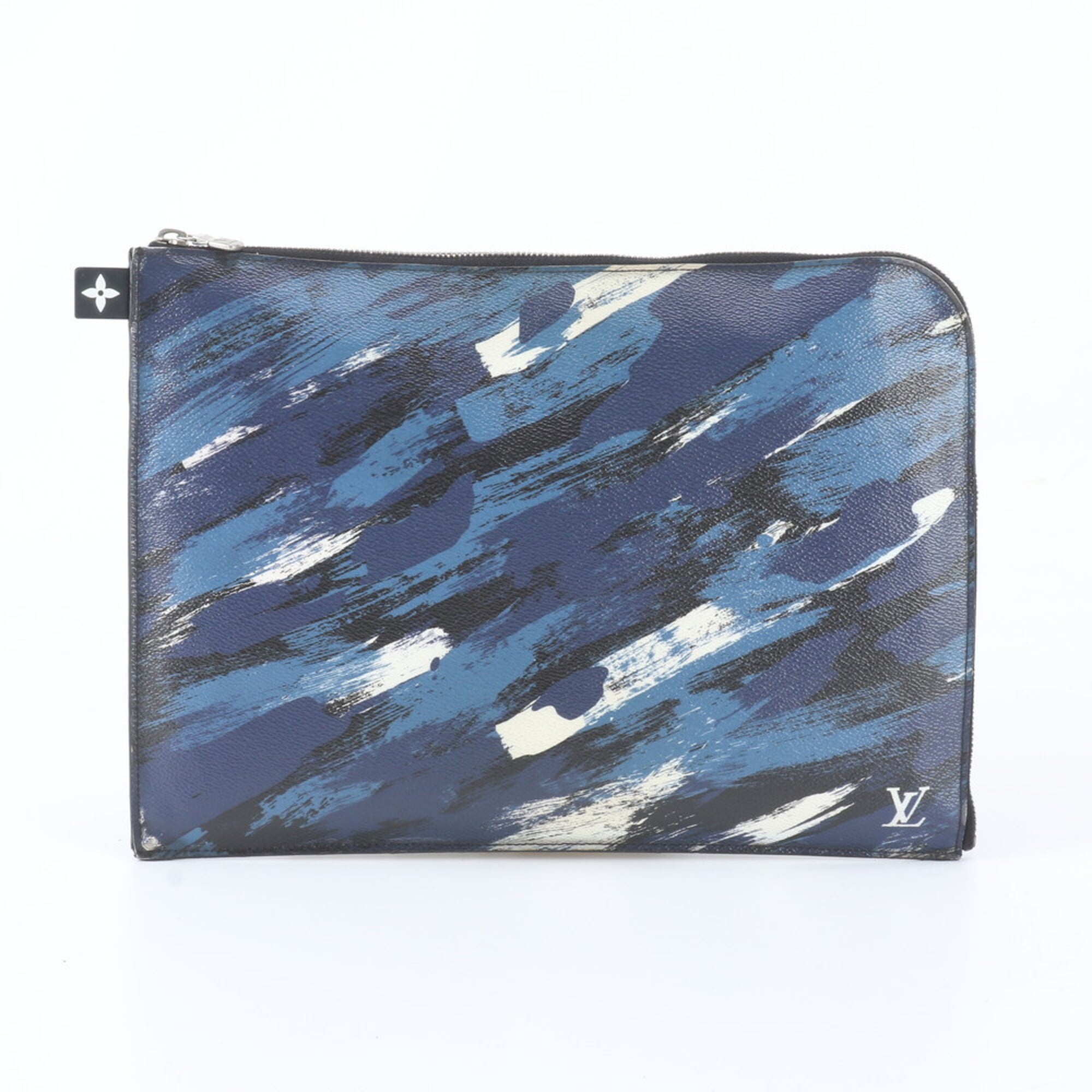 Louis Vuitton Navy Leather Pochette (Pre-Owned)