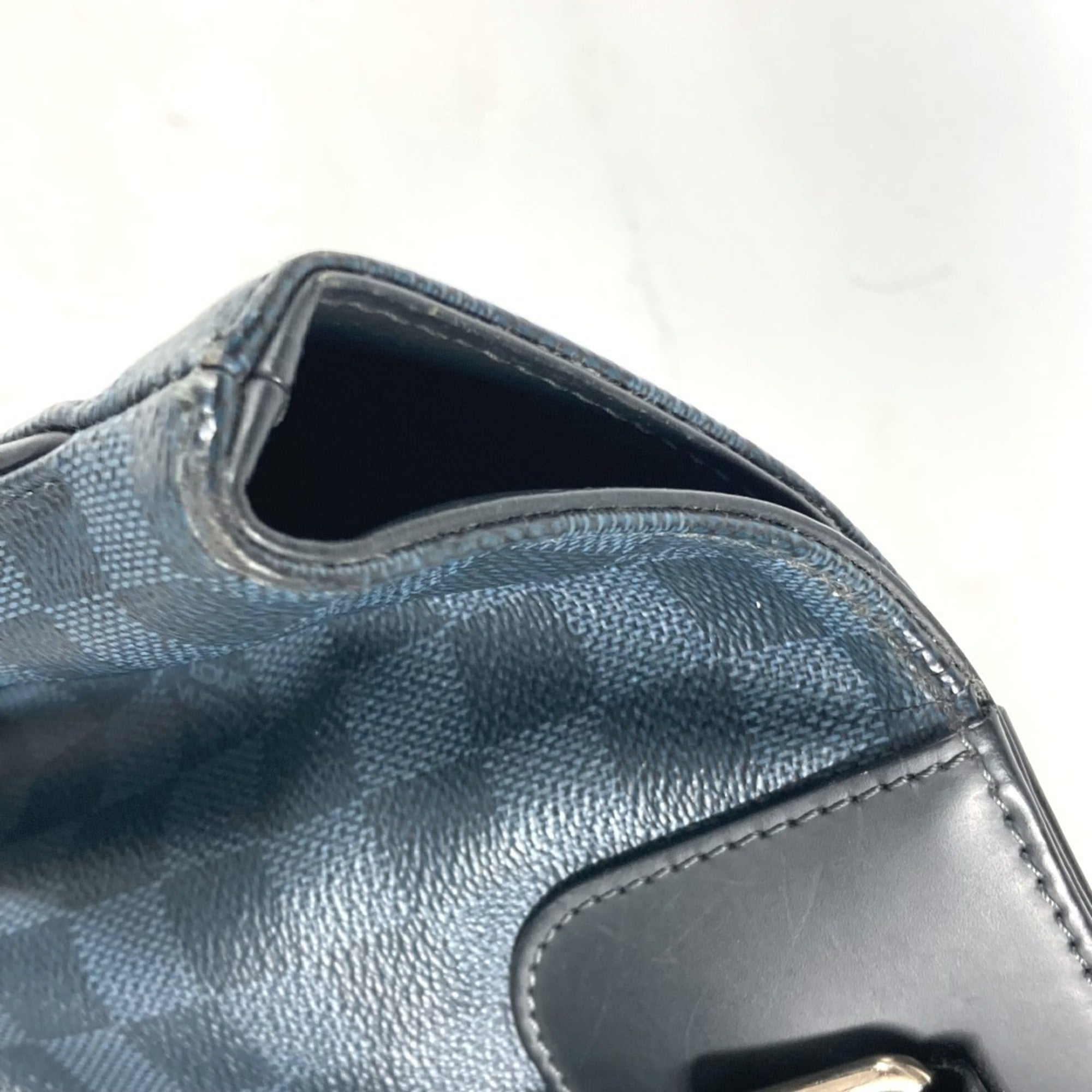 Louis Vuitton Navy Damier Canvas Shoulder Bag Tote Bag (Pre-Owned)