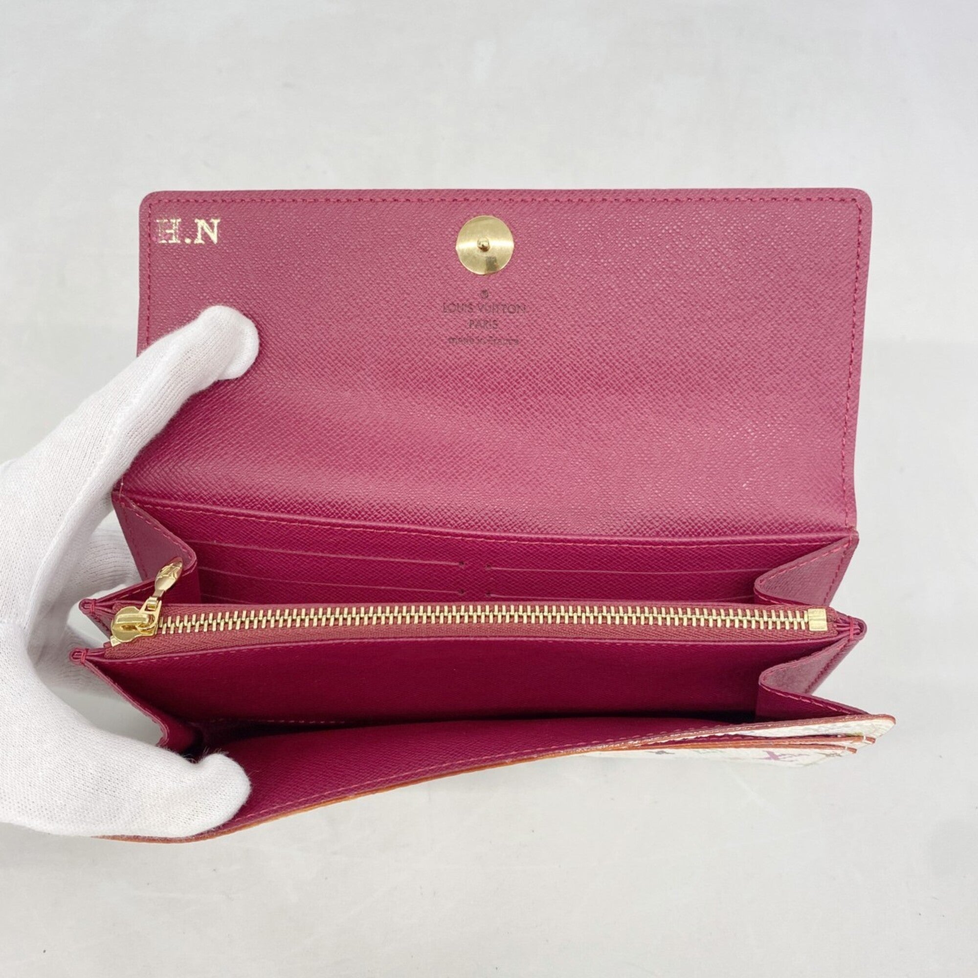 Louis Vuitton Blanc Figue Long Wallet (Bi-Fold) (Pre-Owned)