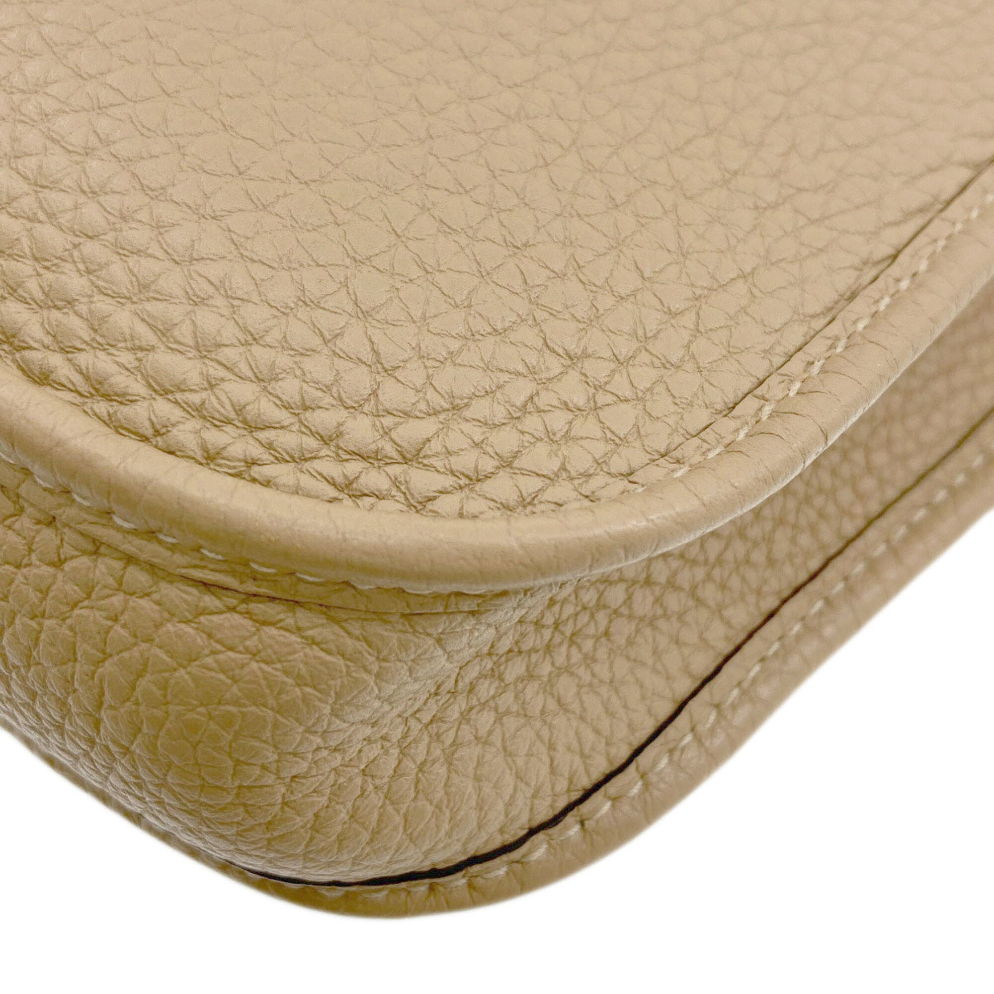 Hermes Beige Taurillon Clemence Leather Shoulder Bag (Pre-Owned)