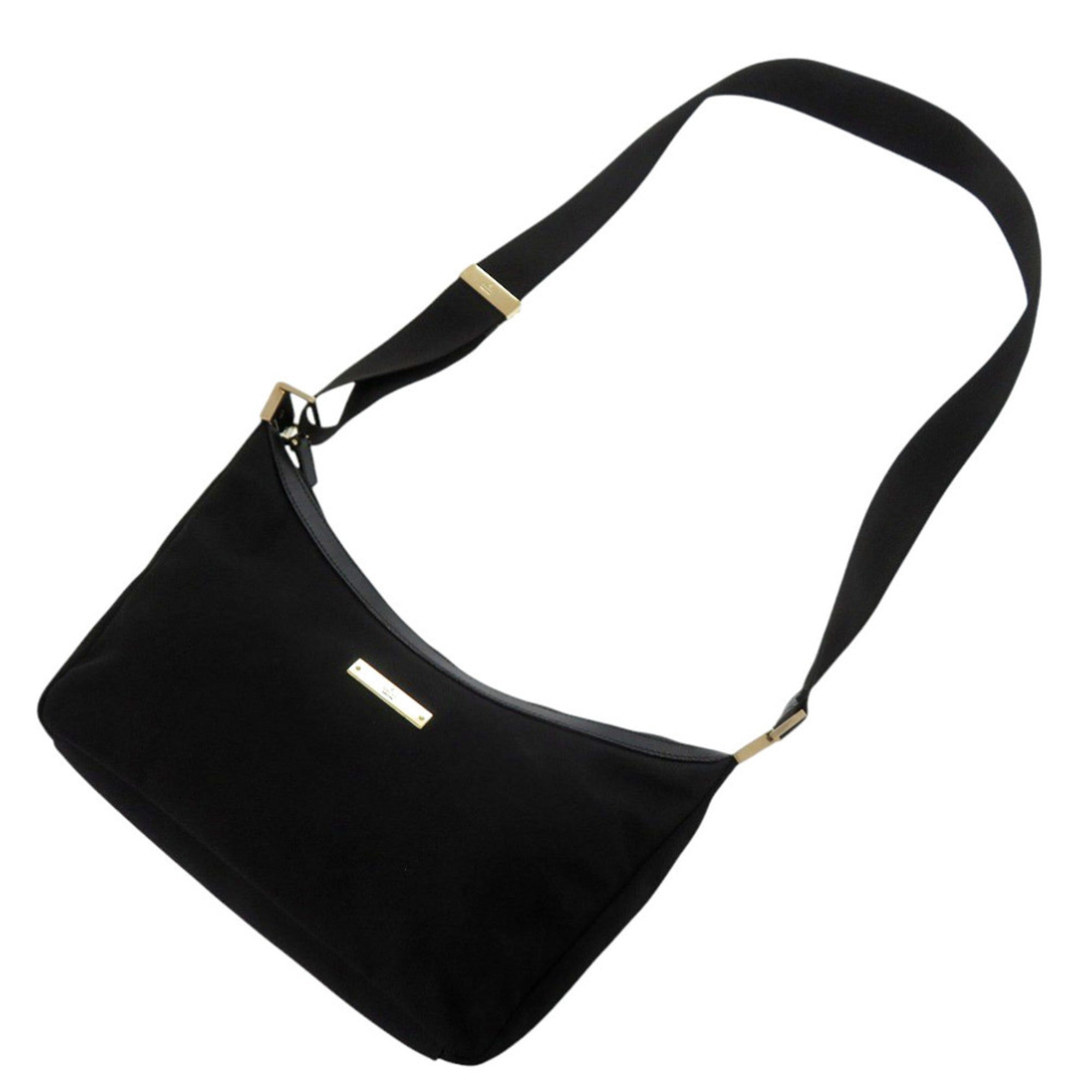 Gucci Black Nylon Canvas Shoulder Bag (Pre-Owned)