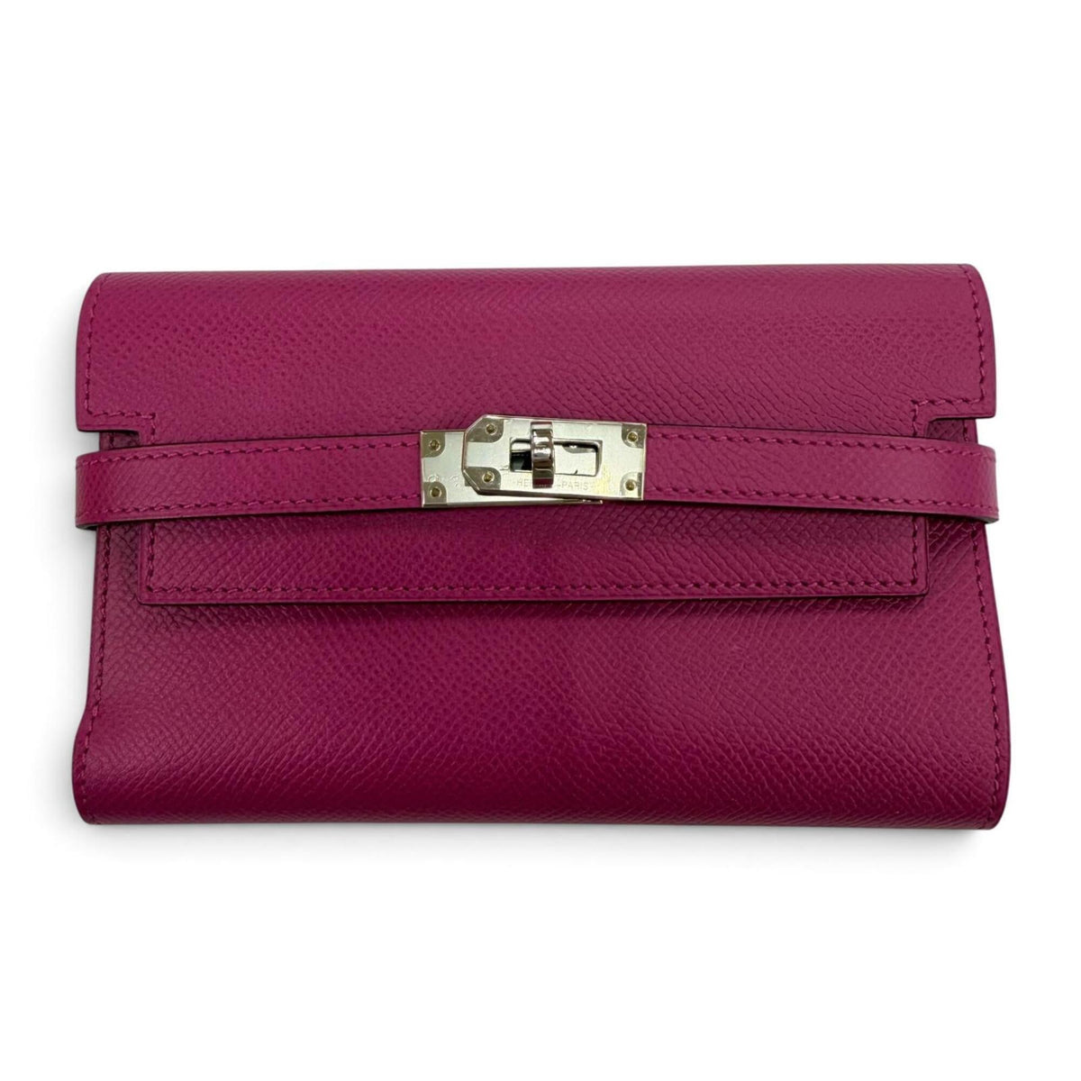 Hermes Rose Purple Epsom Leather Wallet (Tri-Fold) (Pre-Owned)
