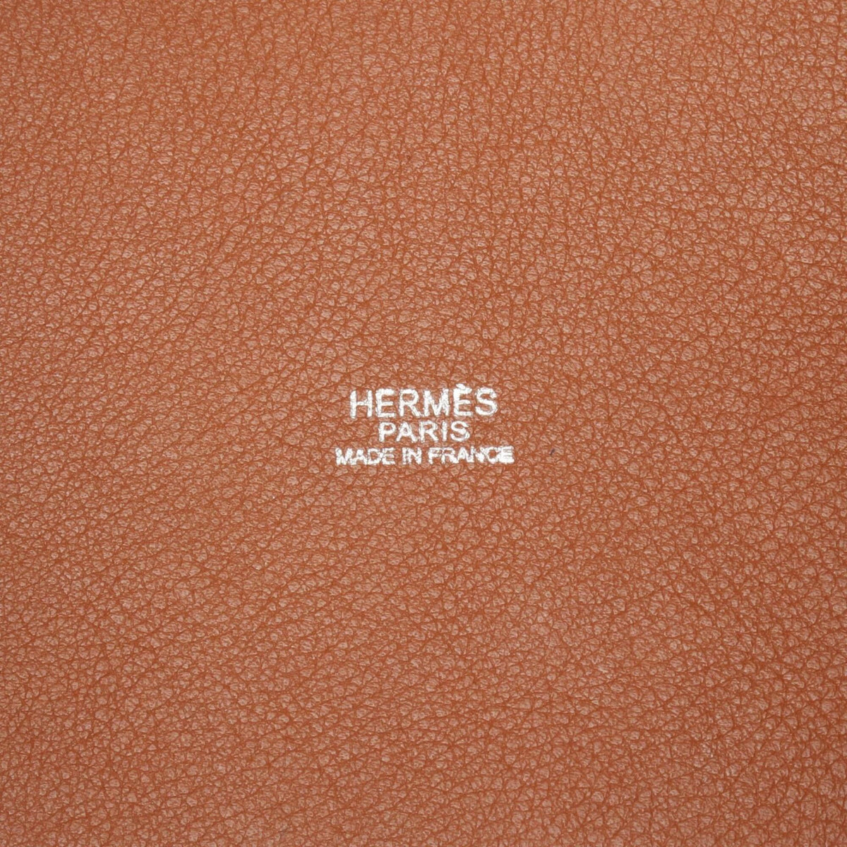 Hermes Beige Brown Ecru Fauve Toile H Barenia Leather Handbag (Pre-Owned)