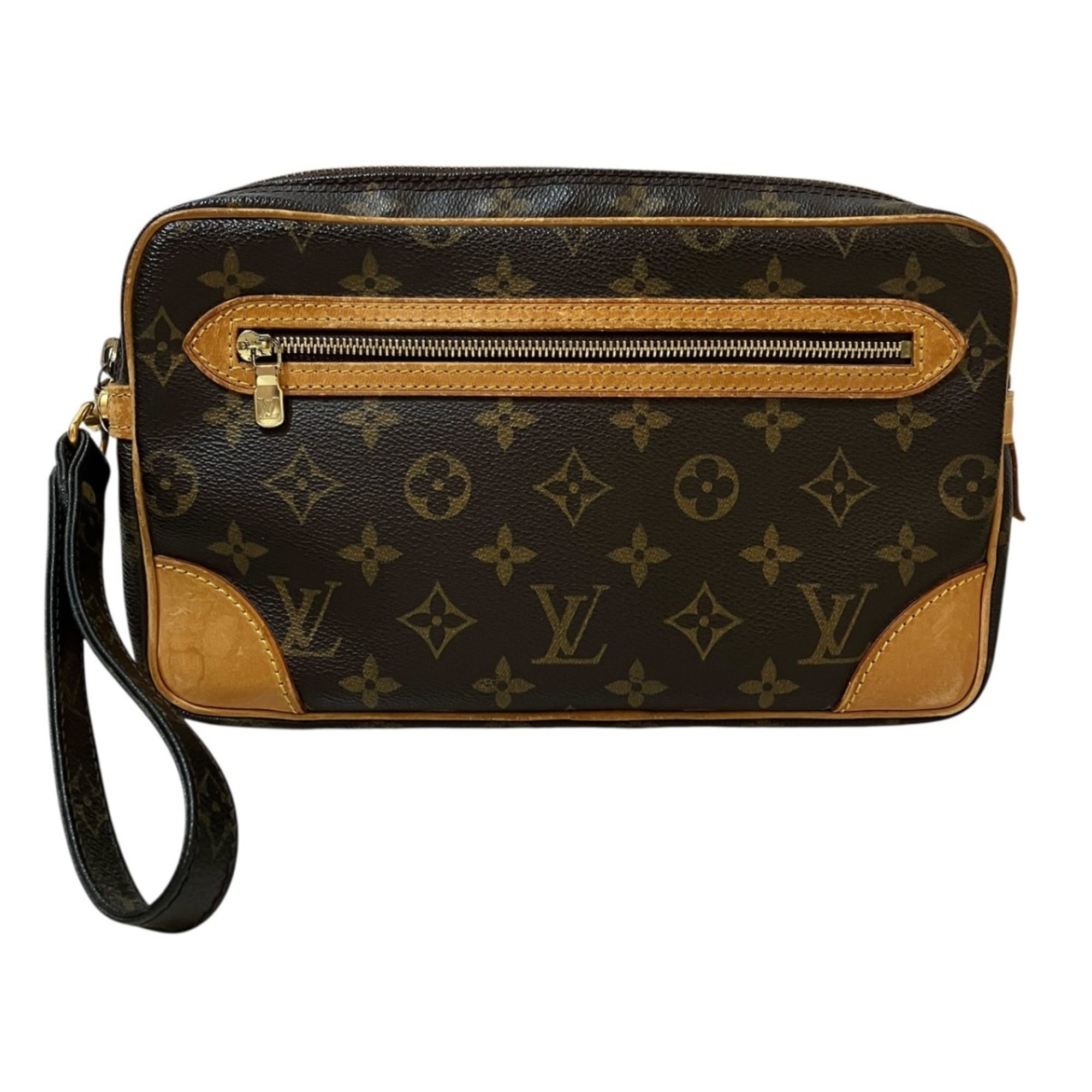 Louis Vuitton Brown Monogram Clutch Bag (Pre-Owned)