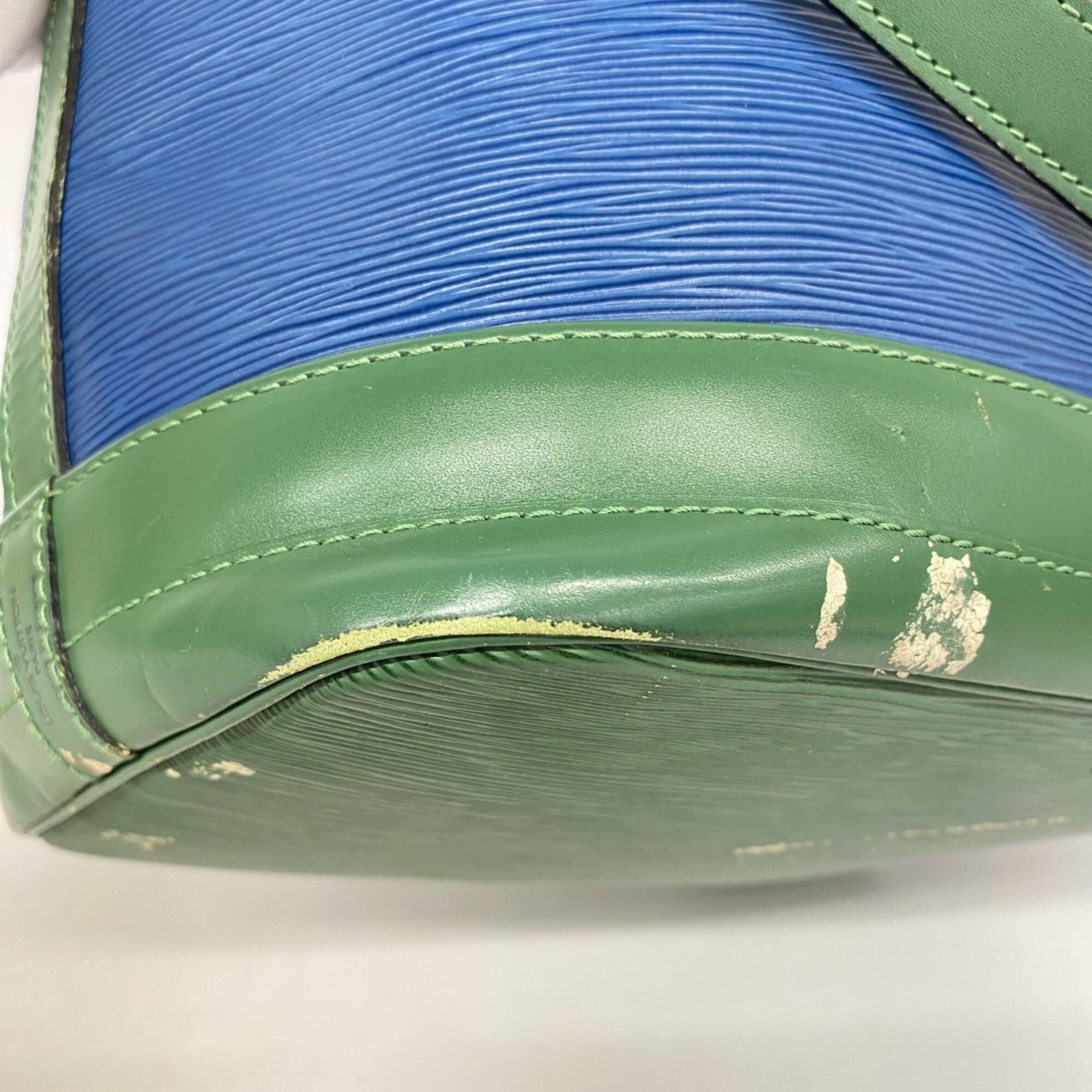 Louis Vuitton Borneo Green Toledo Blue Shoulder Bag (Pre-Owned)