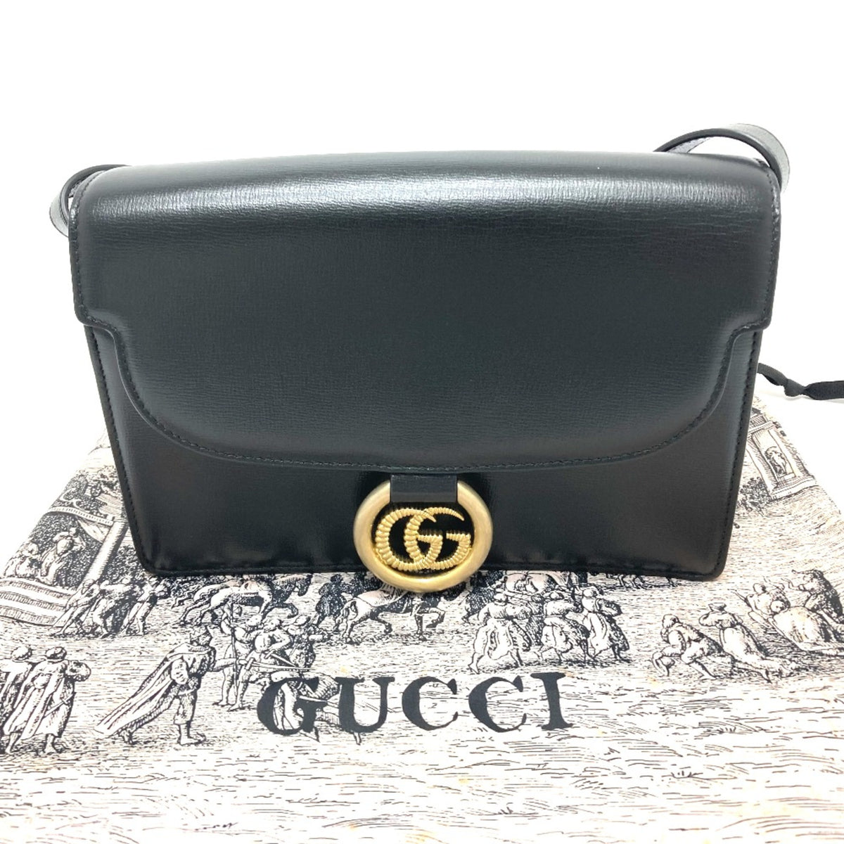 Gucci Black Leather Shoulder Bag (Pre-Owned)