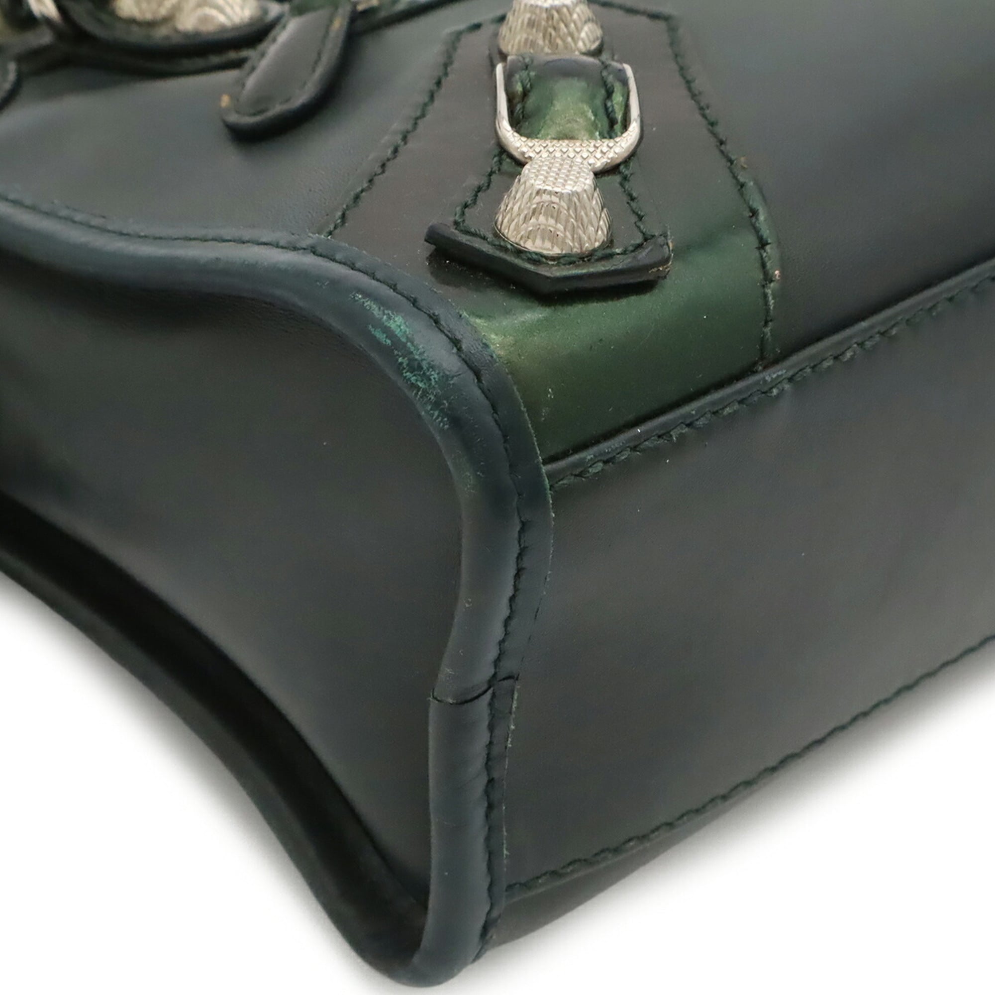 Balenciaga Dark Green Leather Handbag (Pre-Owned)