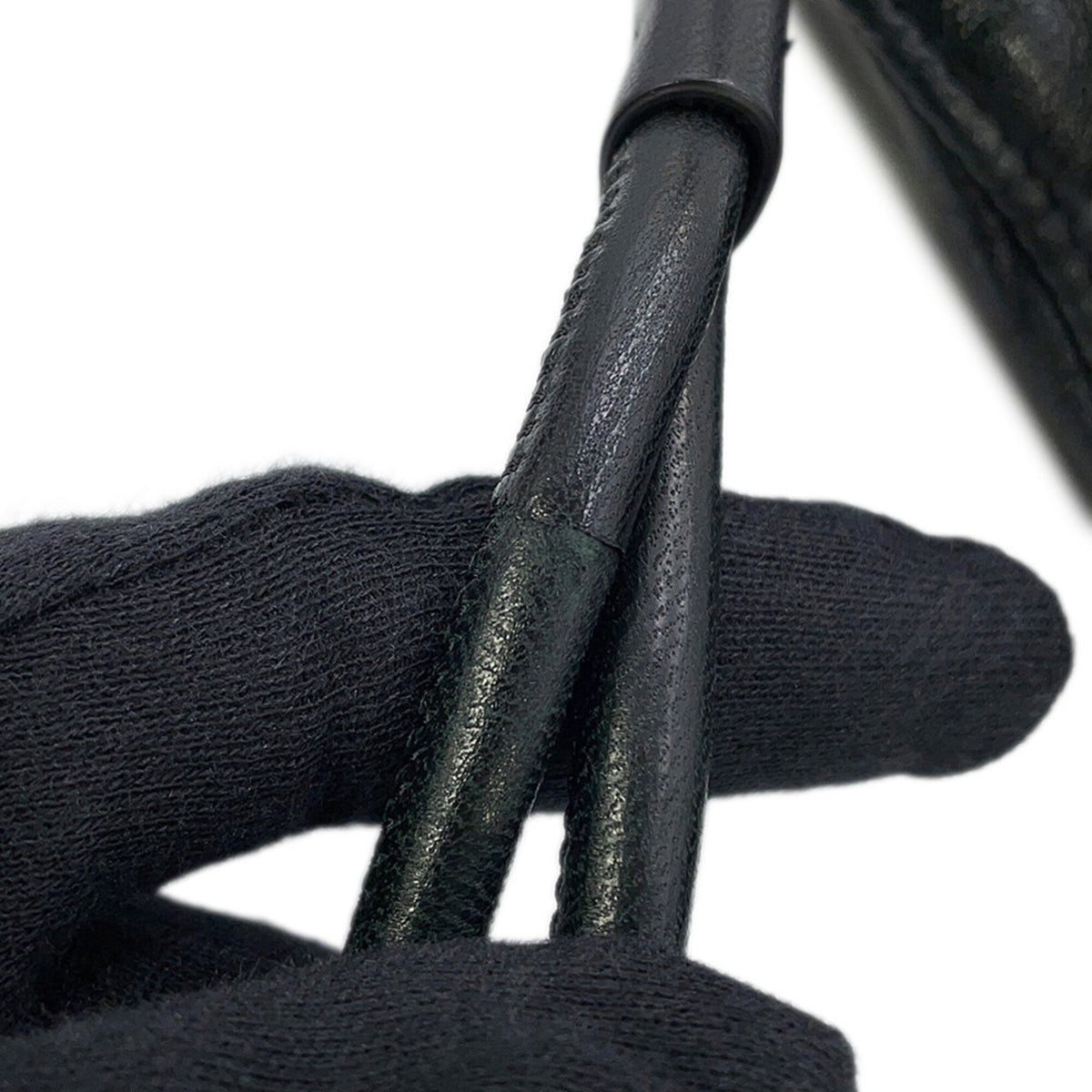 Yves Saint Laurent Black Leather Backpack Handbag Pouch (Pre-Owned)