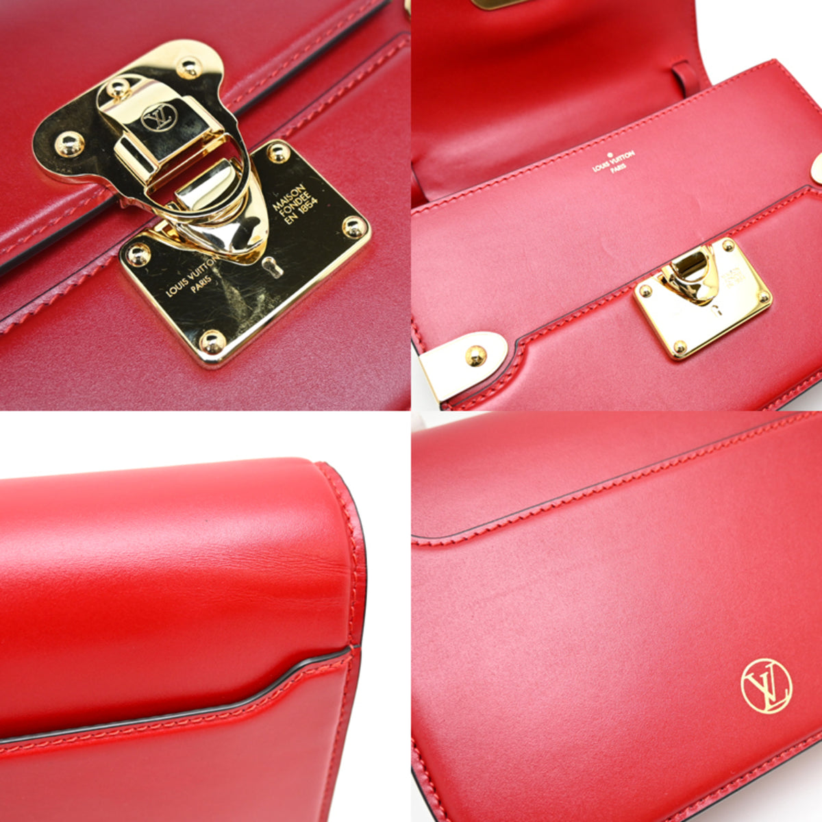 Louis Vuitton Red Color Shoulder Bag (Pre-Owned)