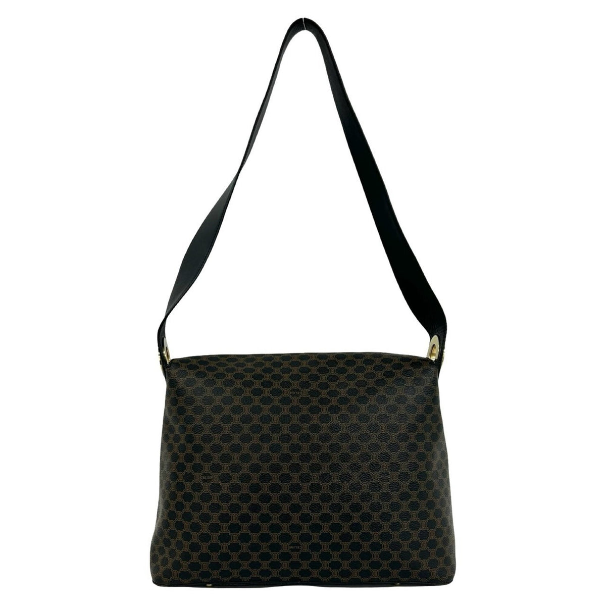 Celine Black Brown Leather Pvc Shoulder Bag (Pre-Owned)