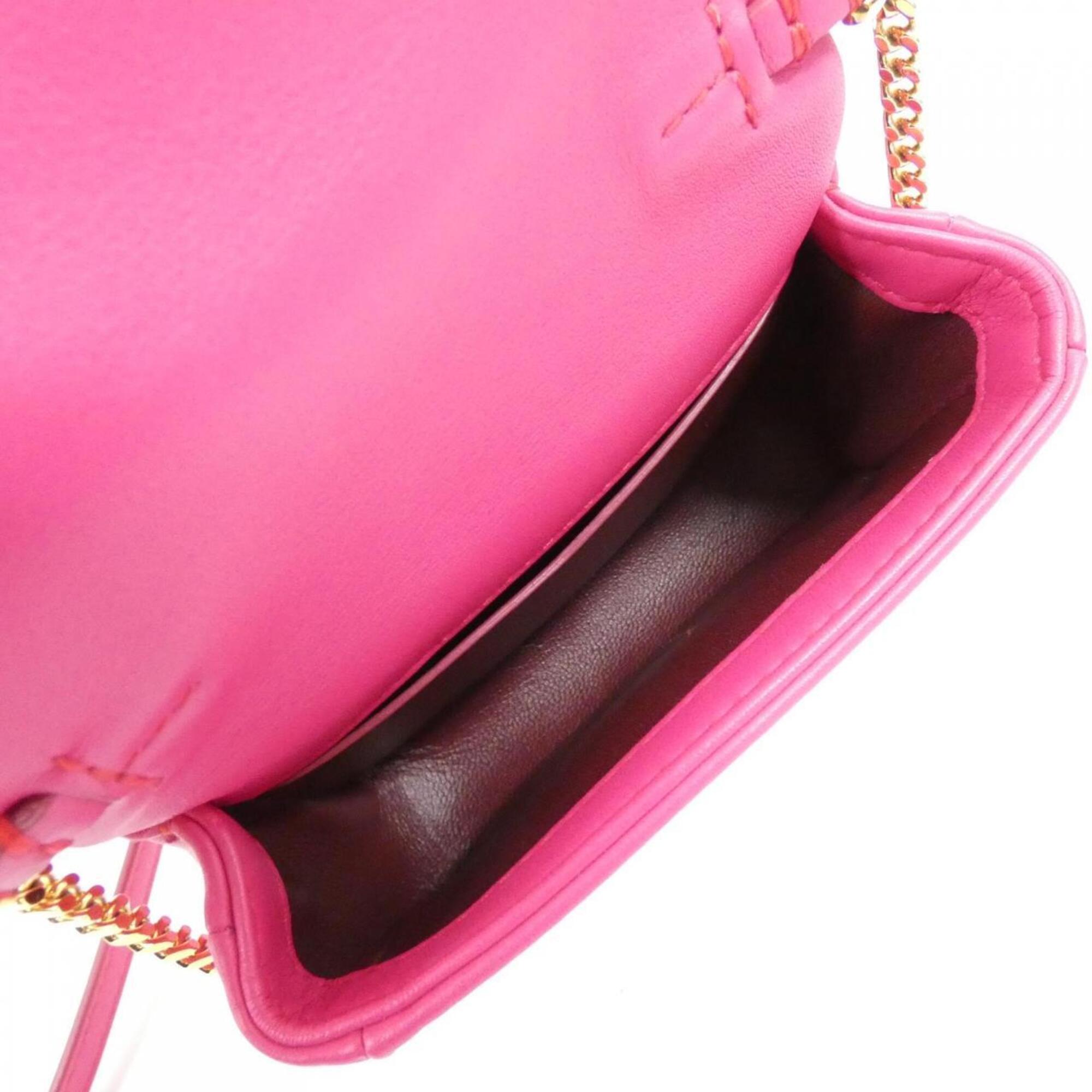 Bvlgari Pink Leather Shoulder Bag (Pre-Owned)