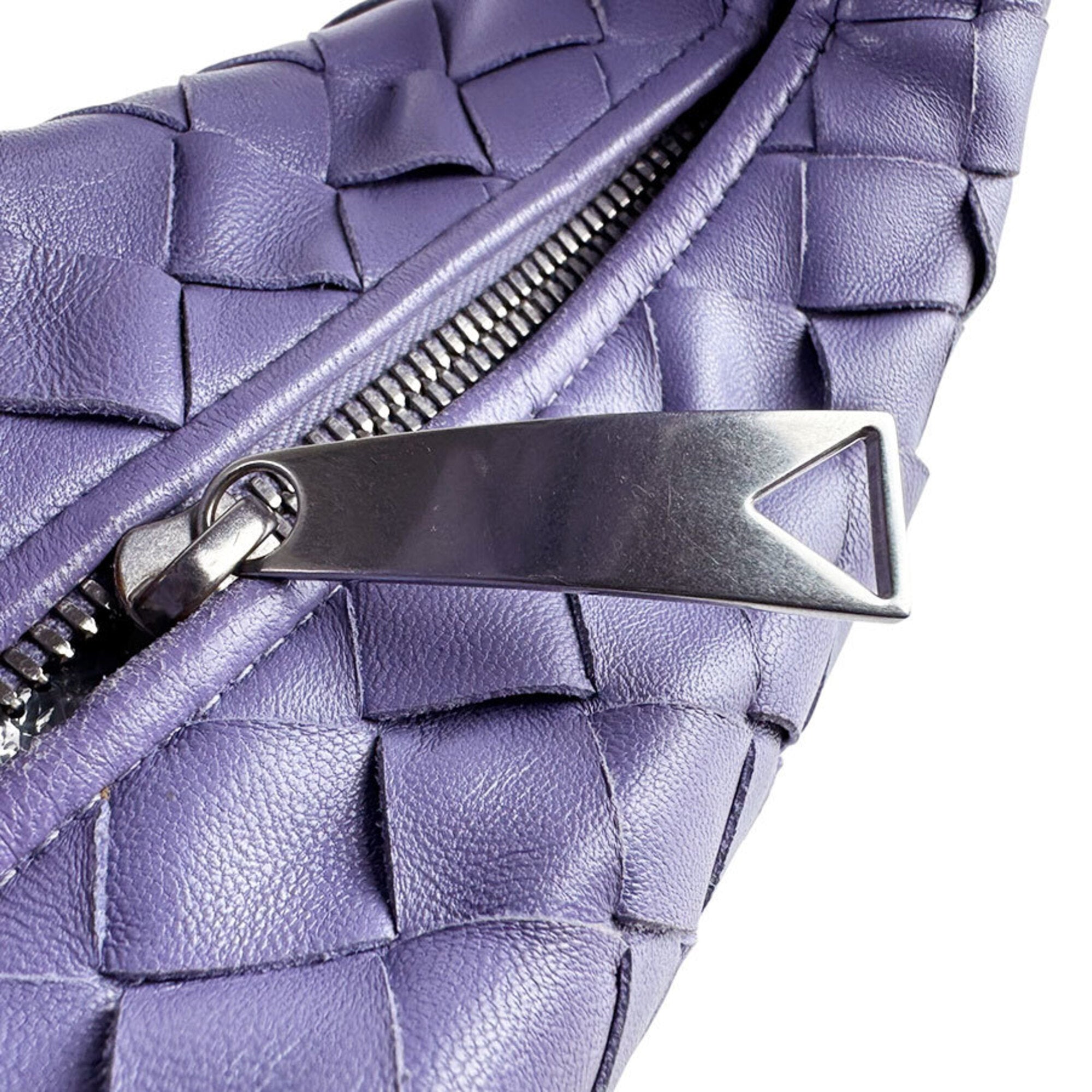 Bottega Veneta Purple Leather Handbag (Pre-Owned)