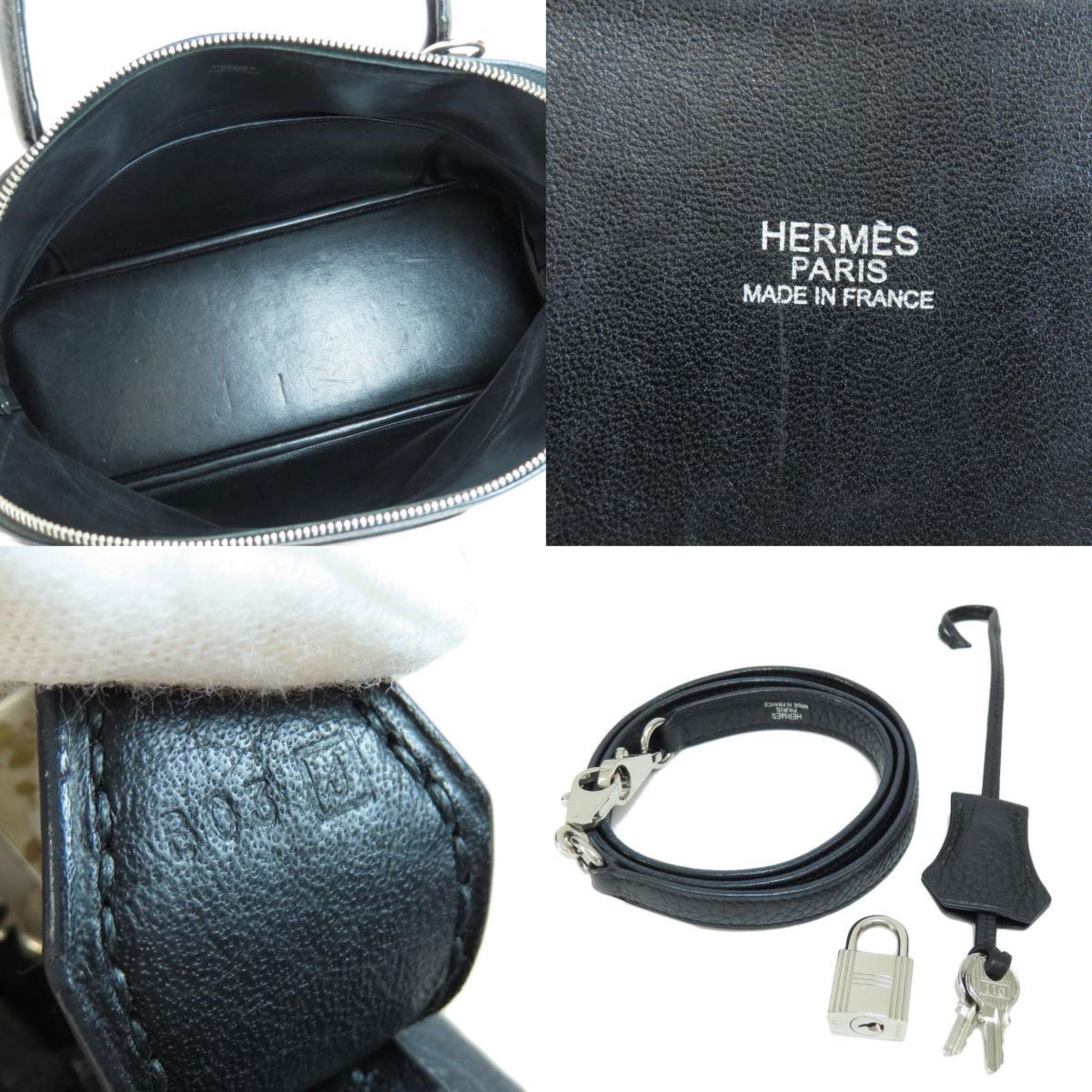 Hermes Black Taurillon Clemence Leather Handbag (Pre-Owned)