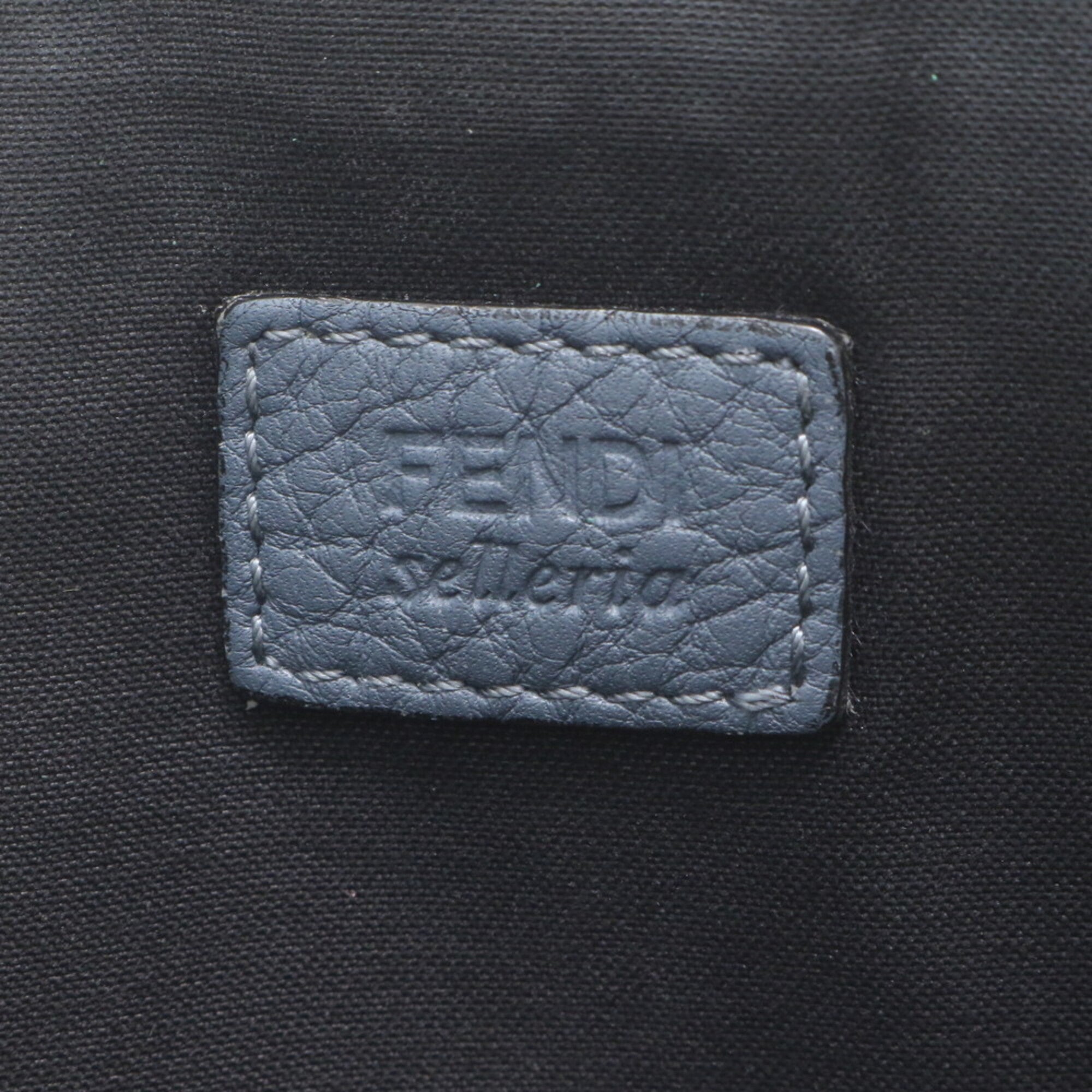 Fendi Blue Leather Clutch Bag Pouch (Pre-Owned)
