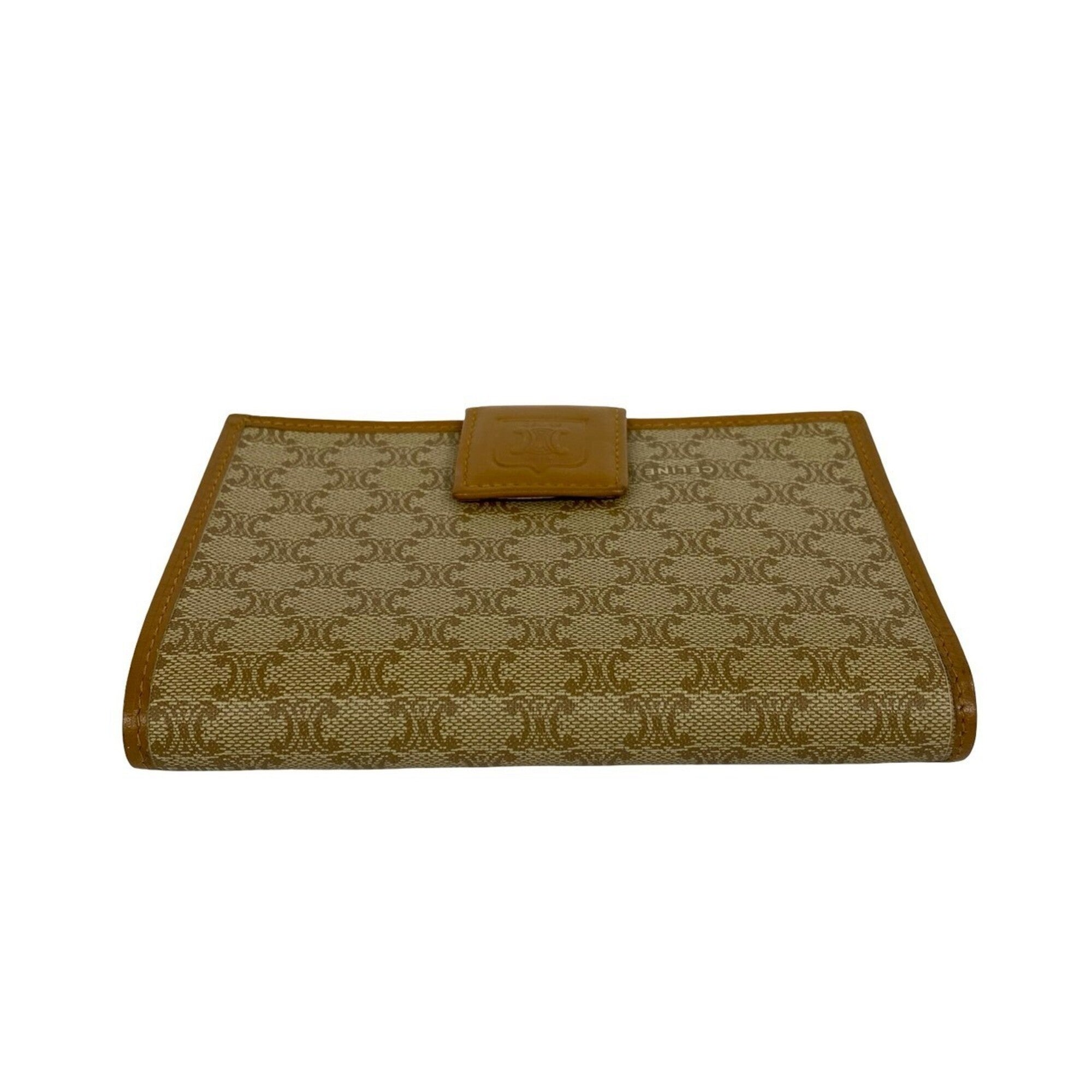 Celine Beige Brown Leather Pvc Wallet (Bi-Fold) (Pre-Owned)